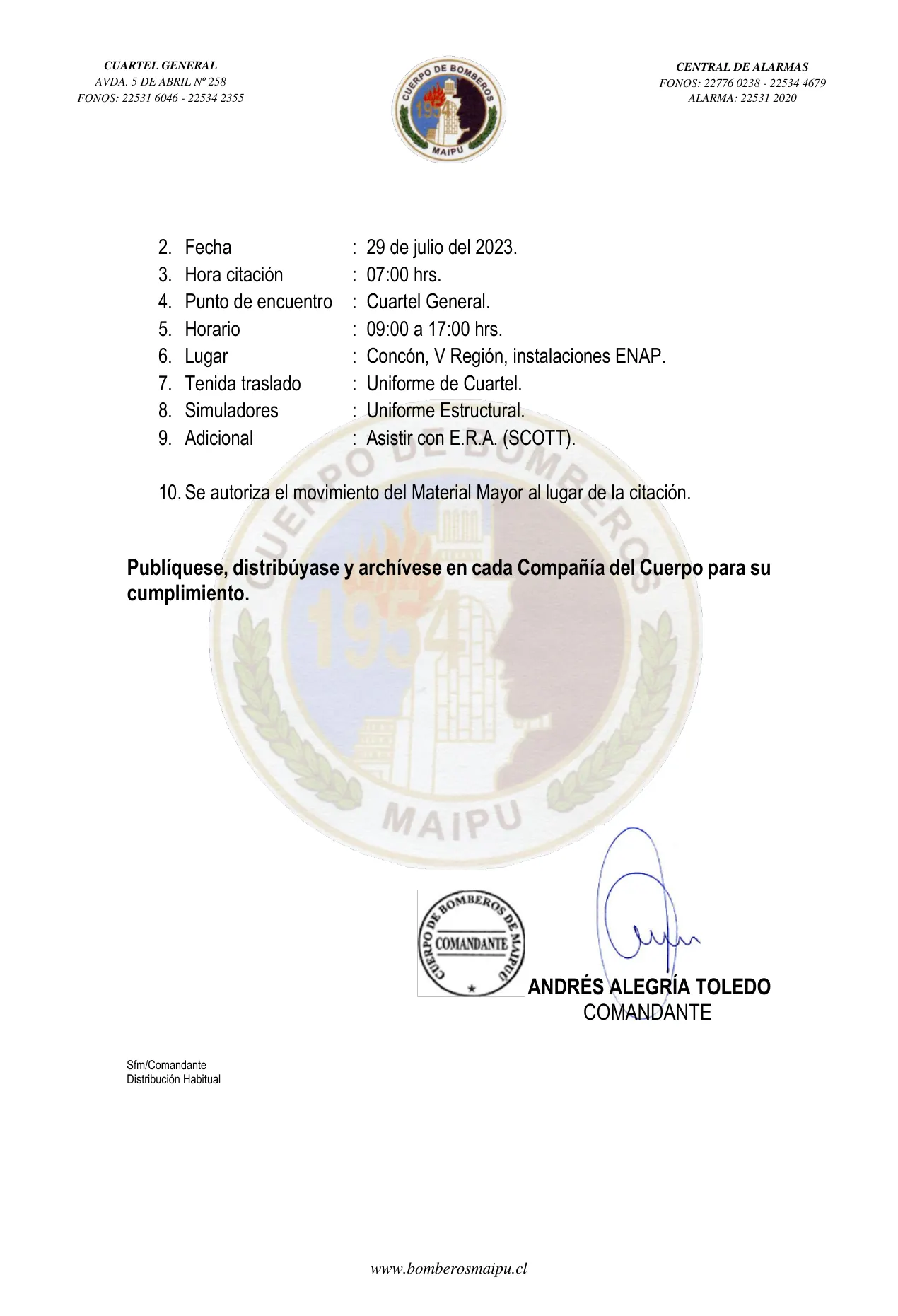 Página 2 de Orden del Día N° 120/2023