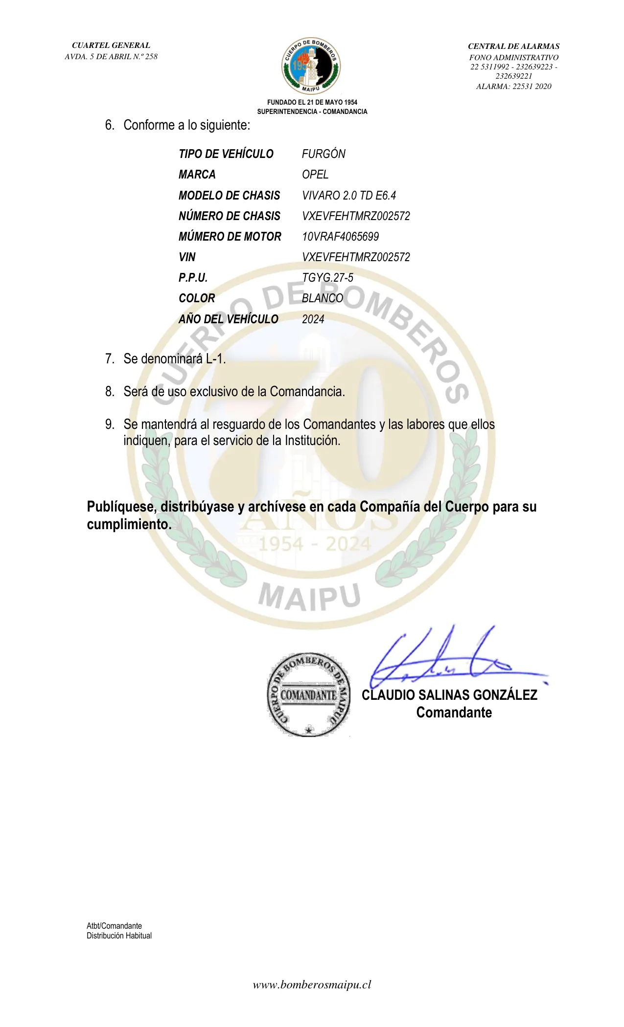 Página 2 de Orden del Día N° 67/2025