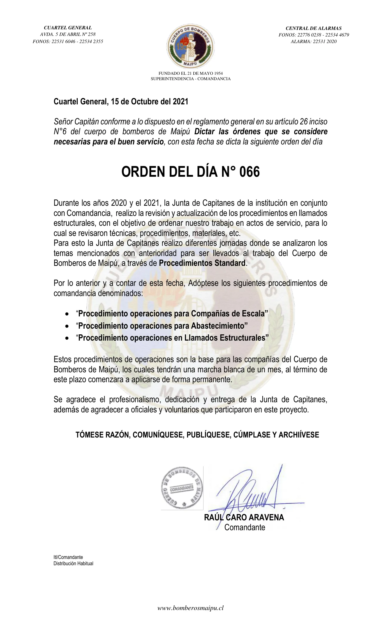 Página 1 de Anexo - ORDEN 066. - Procedimientos POE (2021)