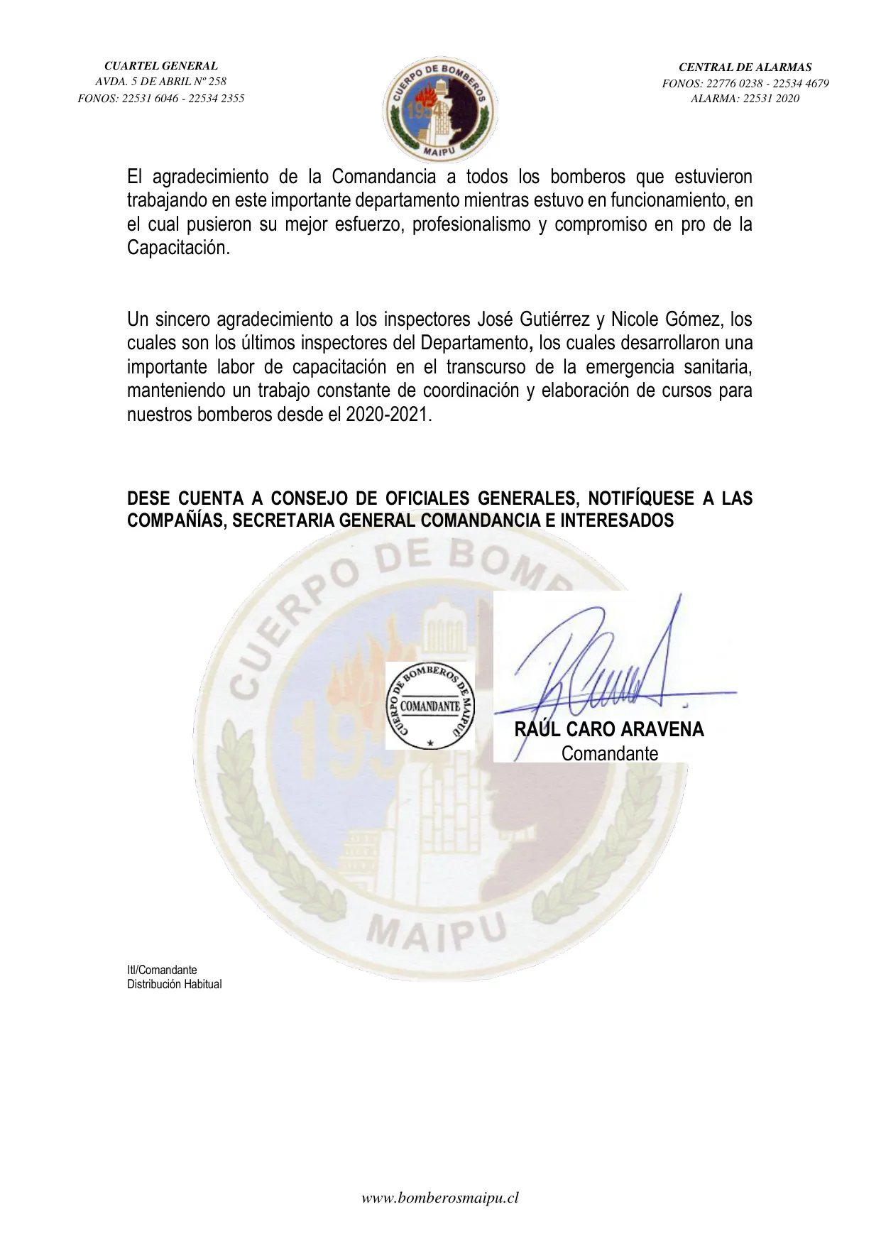 Página 2 de Orden del Día N° 48/2021