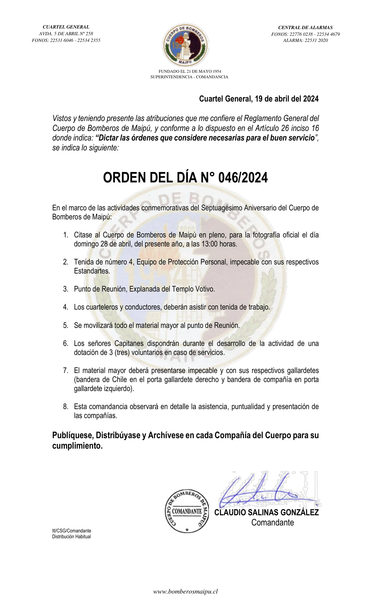 Página 1 de Orden del Día N° 46/2024