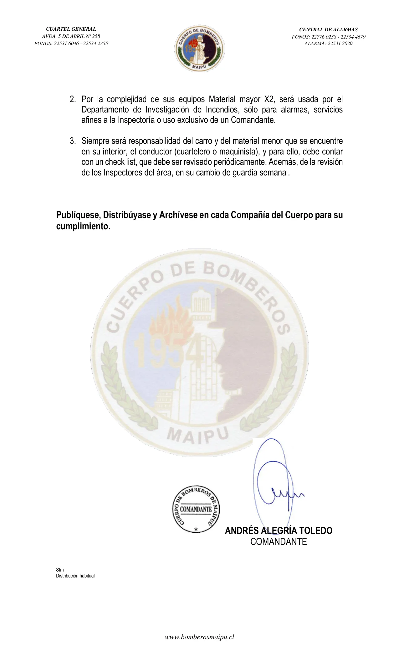 Página 2 de Orden del Día N° 116/2022