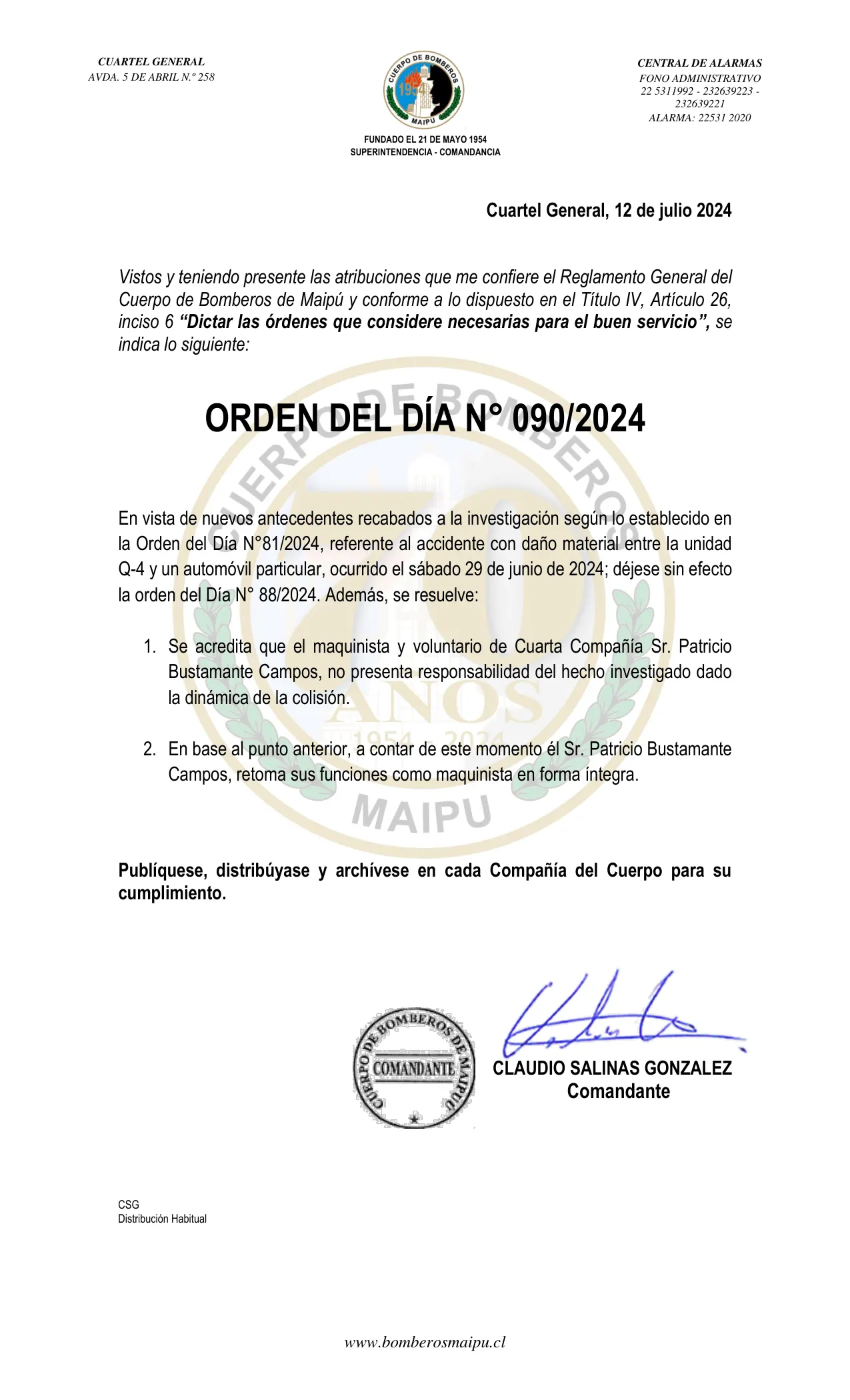Página 1 de Orden del Día N° 90/2024