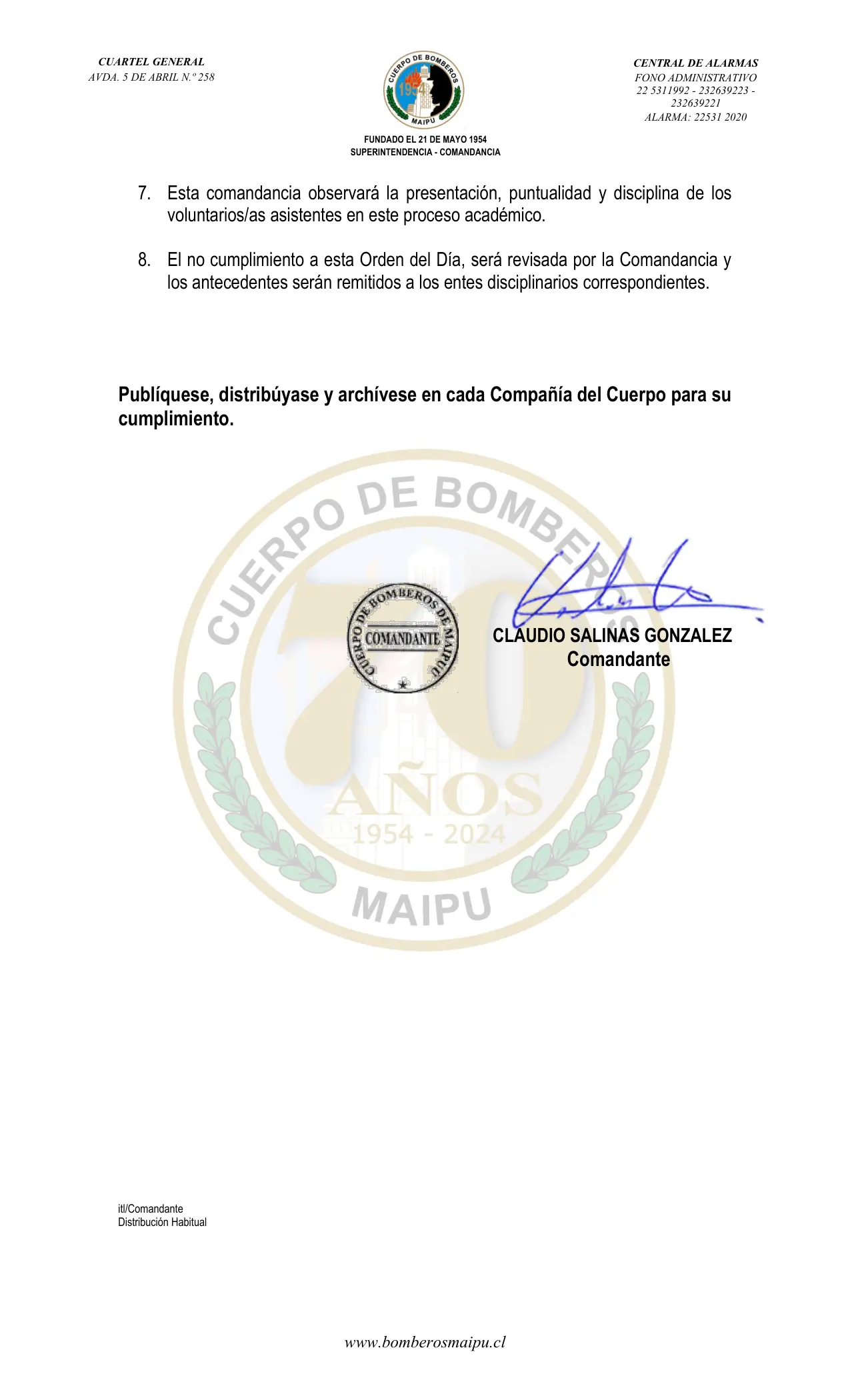 Página 2 de Orden del Día N° 86/2025