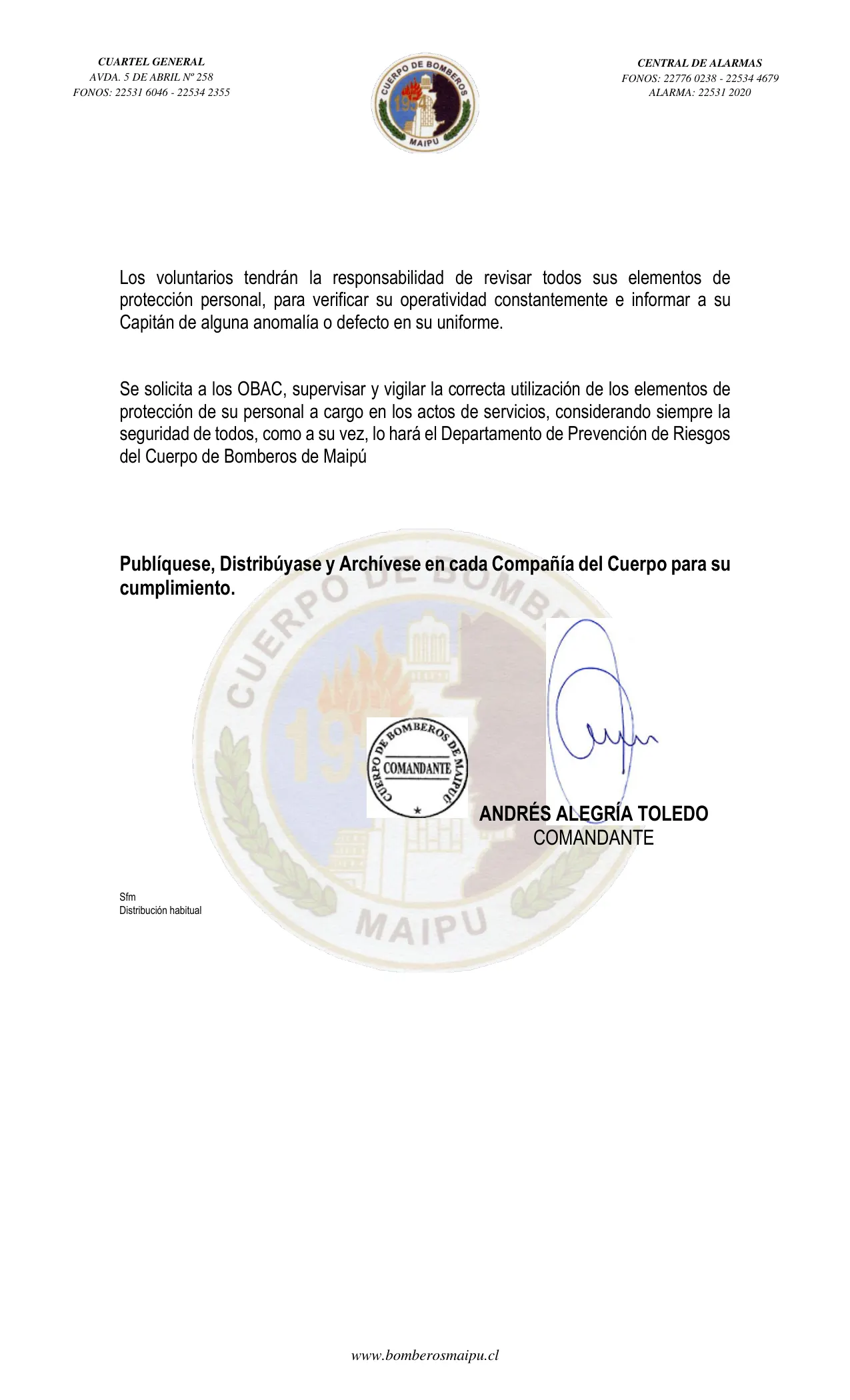 Página 2 de Orden del Día N° 101/2022