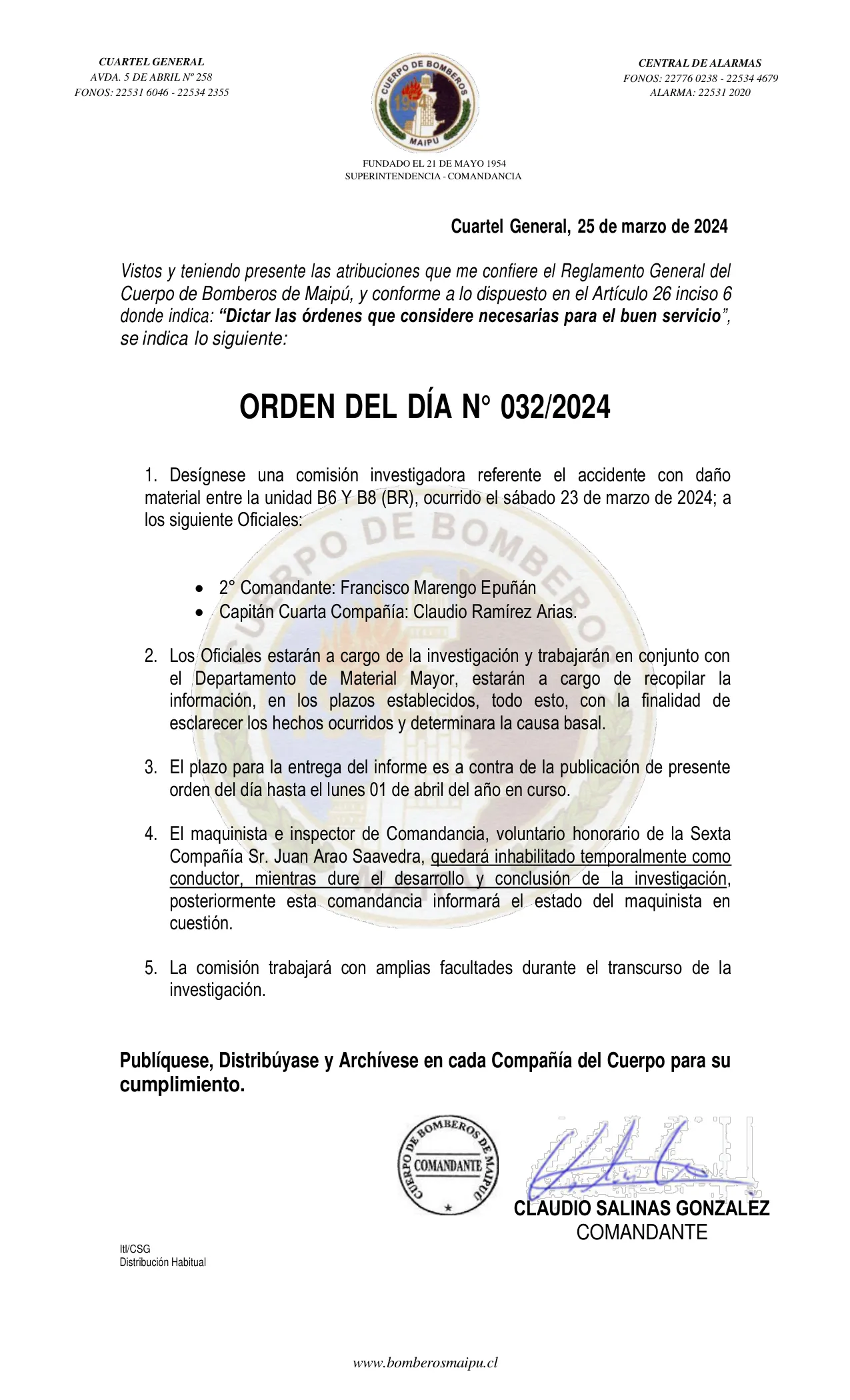 Página 1 de Orden del Día N° 32/2024