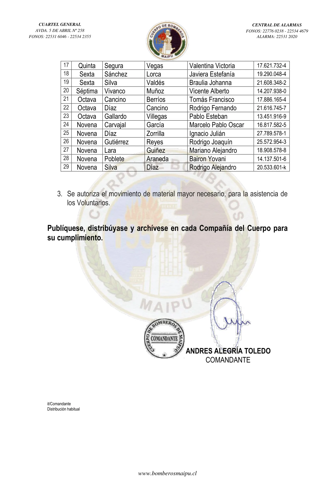 Página 2 de Orden del Día N° 72/2023