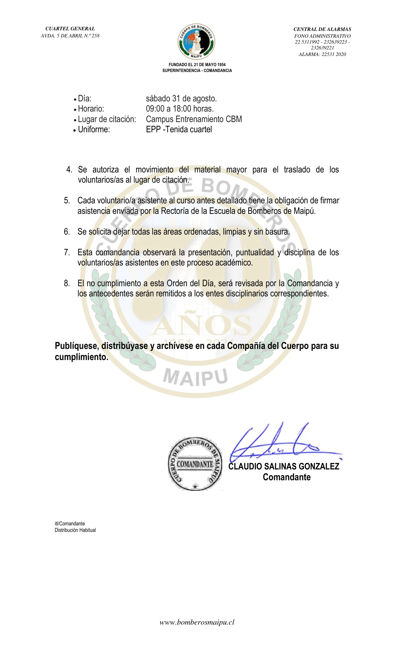 Página 2 de Orden del Día N° 113/2024