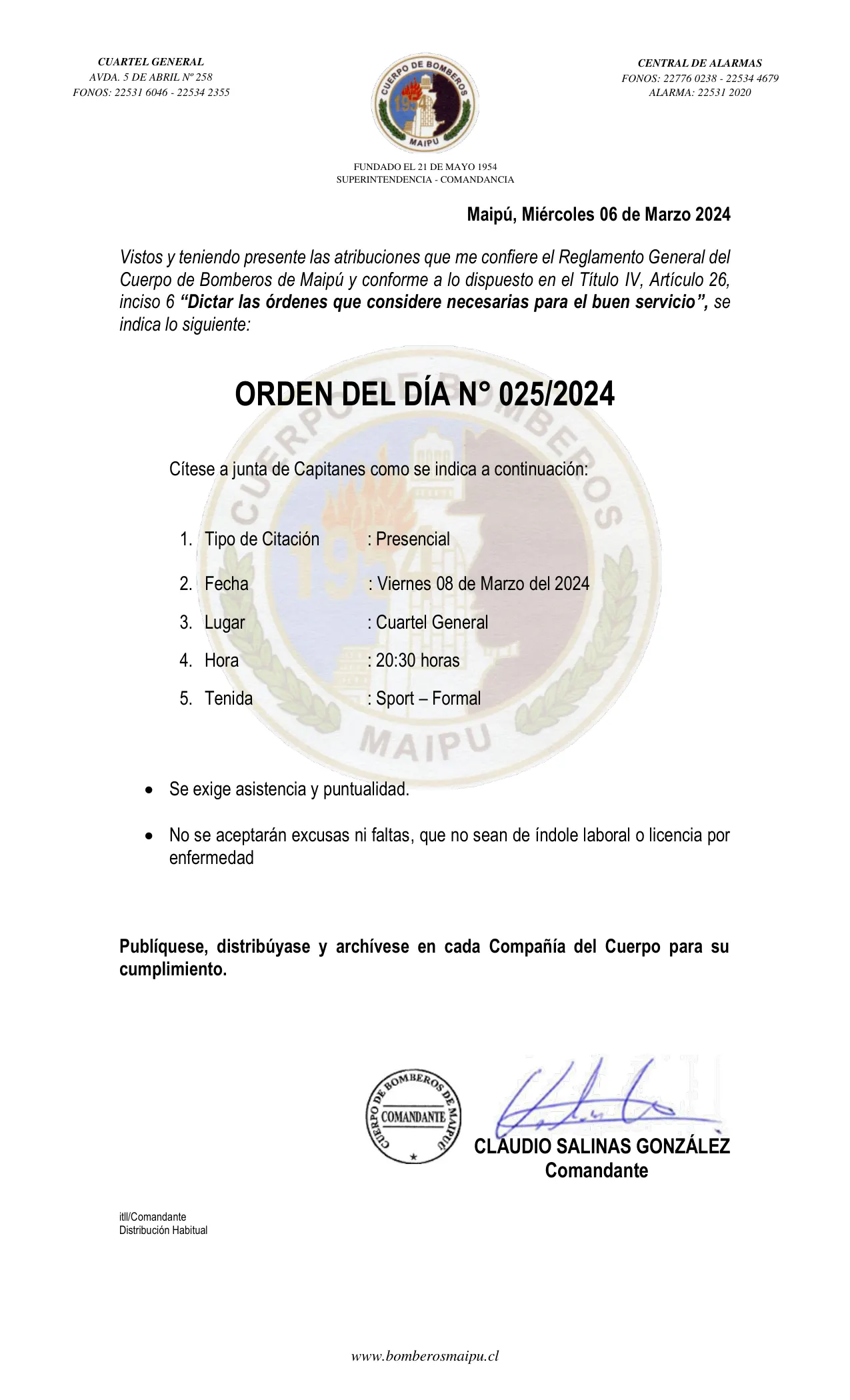 Página 1 de Orden del Día N° 25/2024