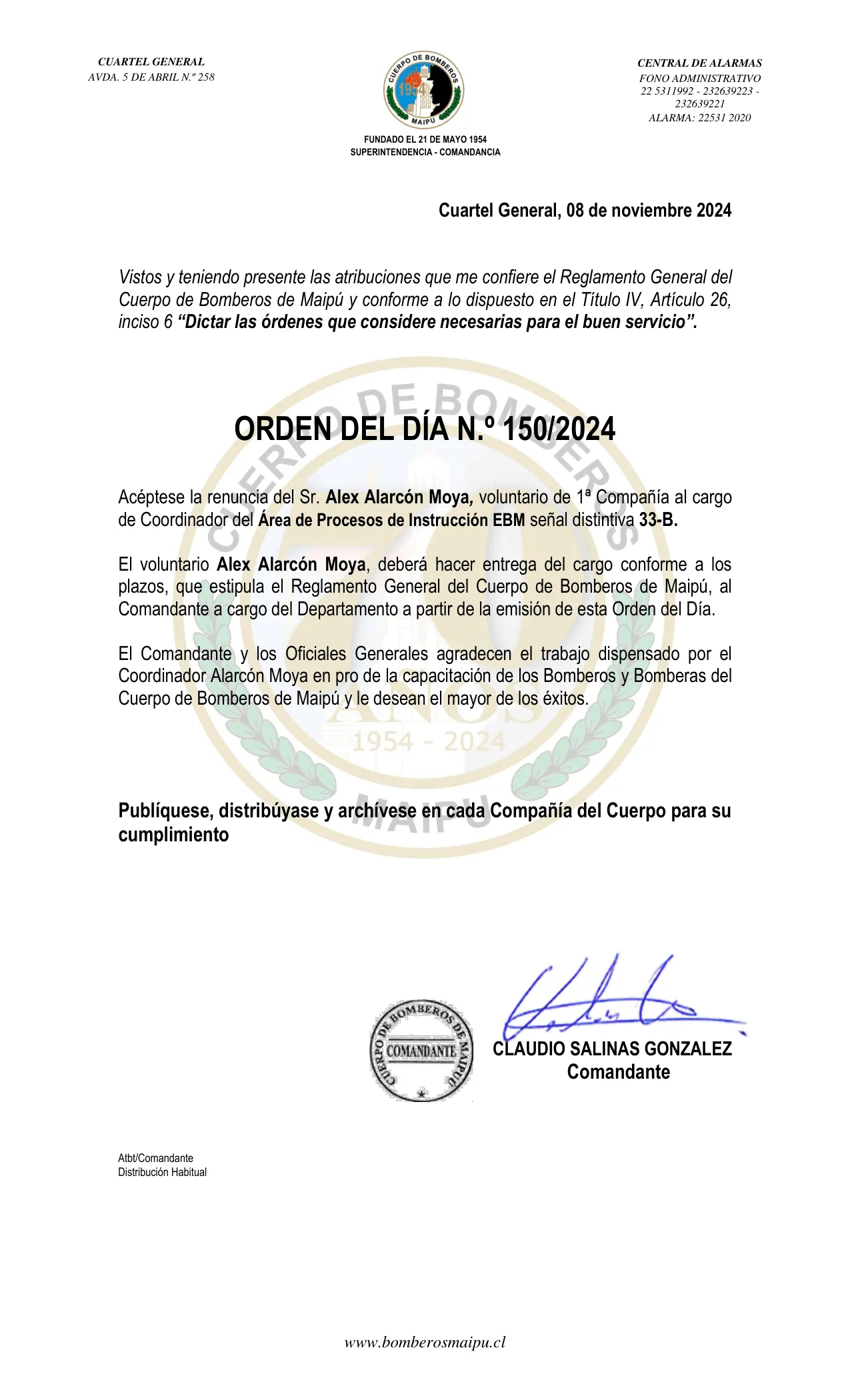 Página 1 de Orden del Día N° 150/2024