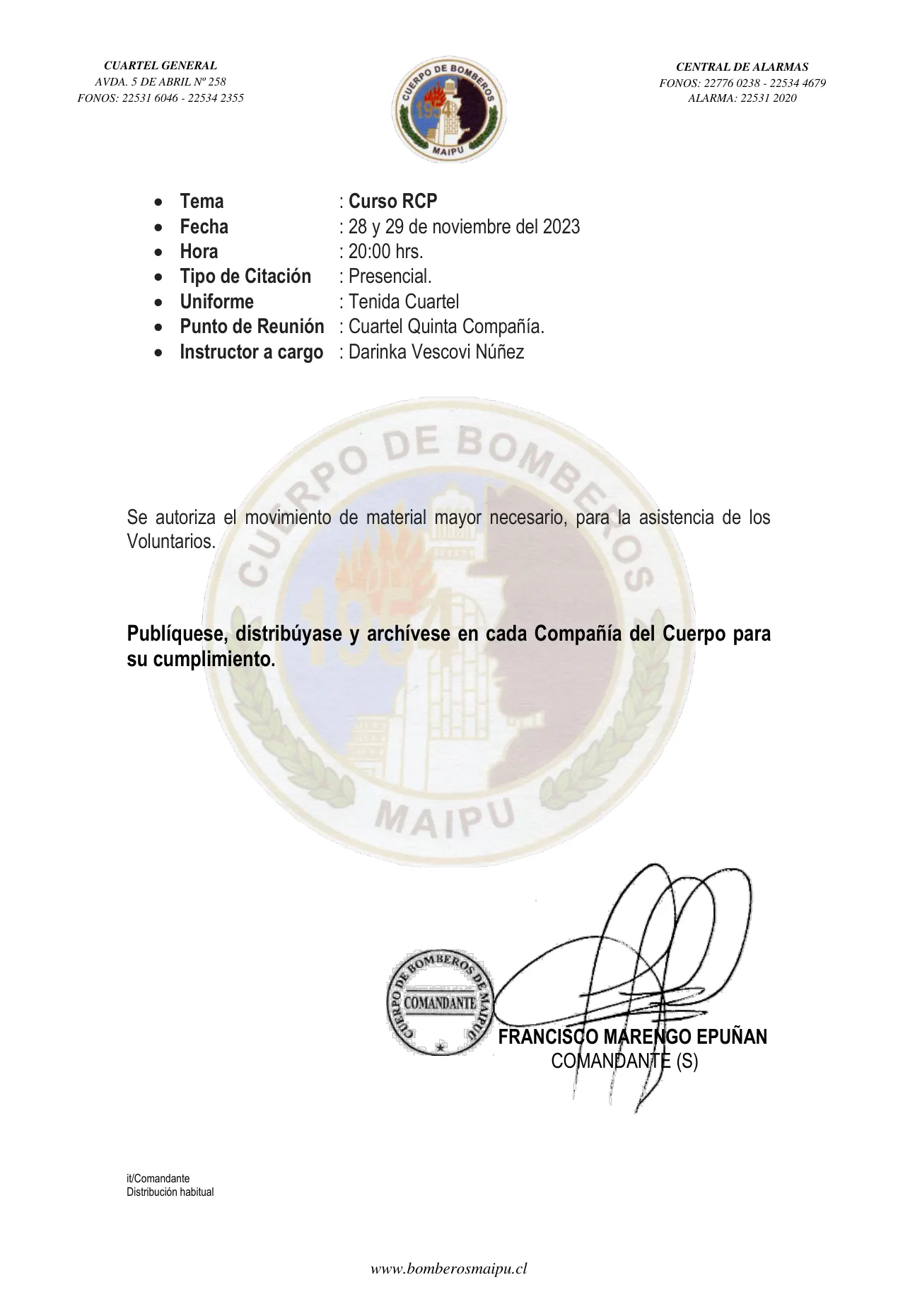 Página 3 de Orden del Día N° 174/2023