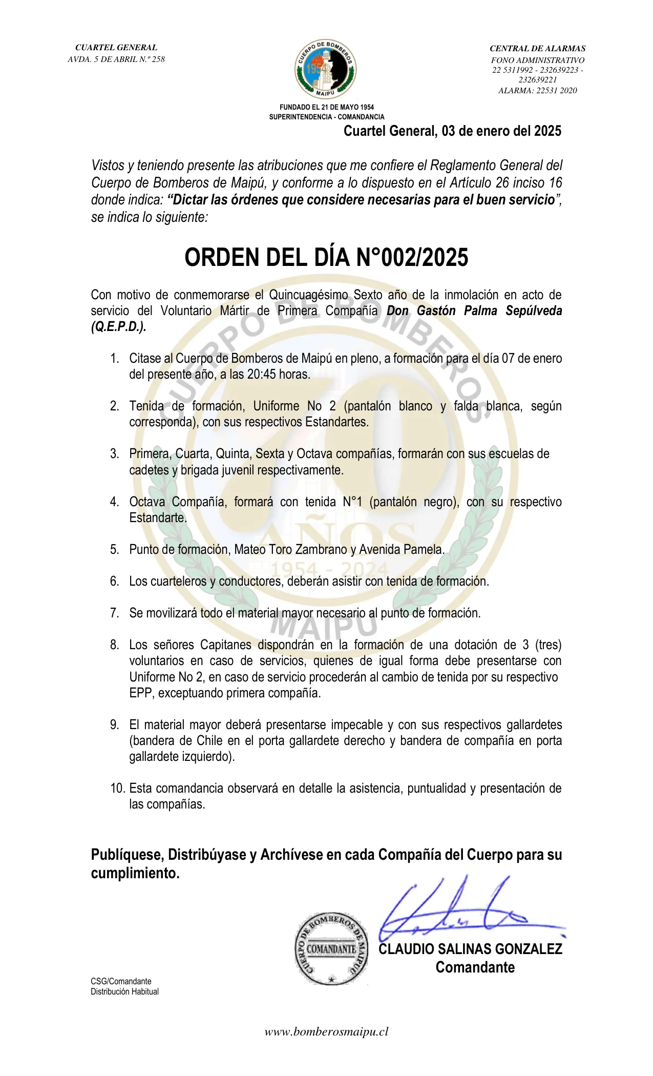 Página 1 de Orden del Día N° 2/2025