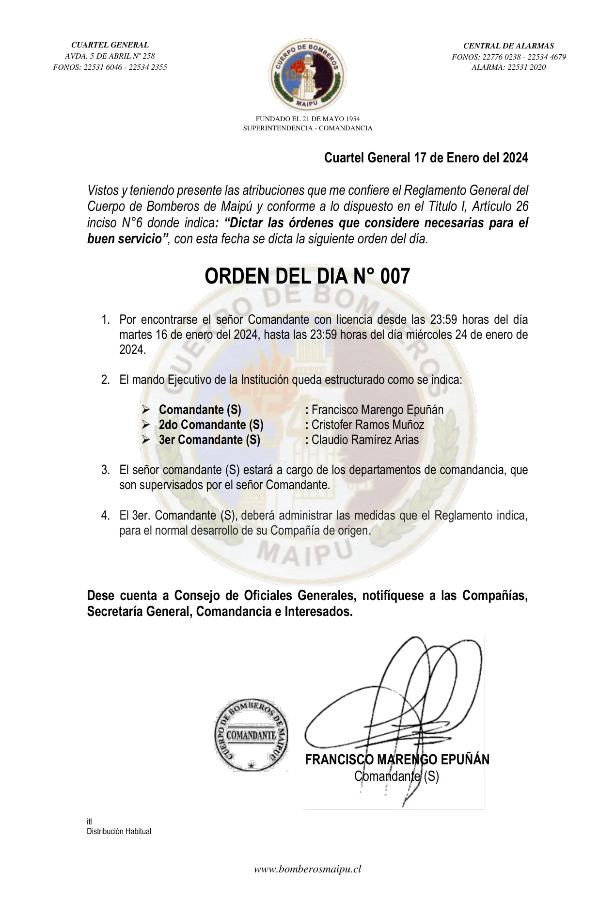 Página 1 de Orden del Día N° 7/2024