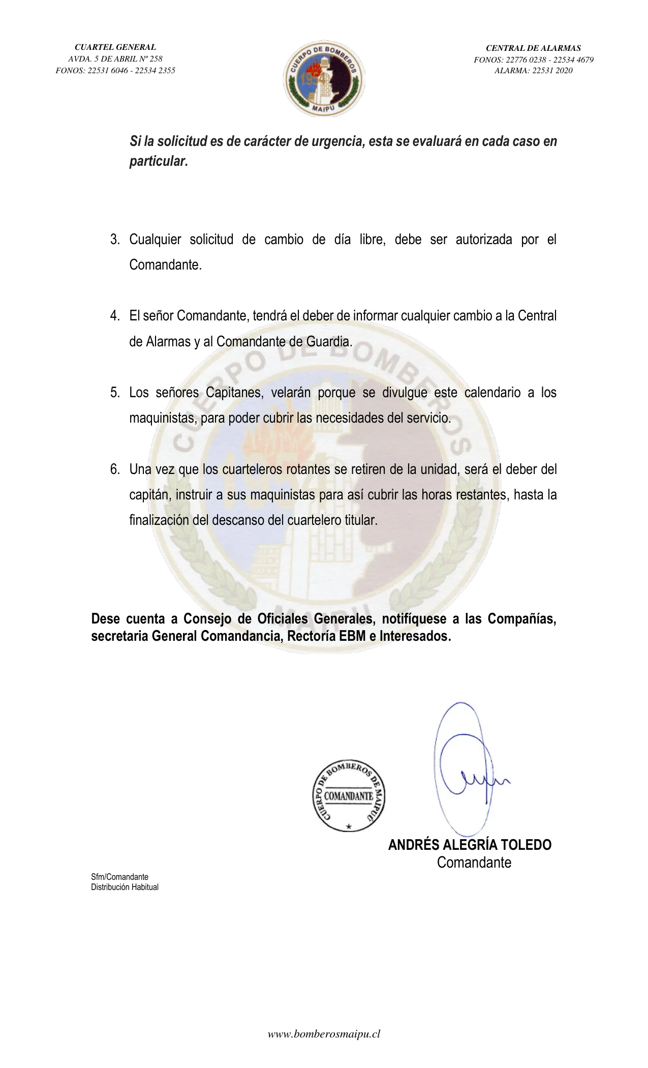 Página 2 de Orden del Día N° 125/2022