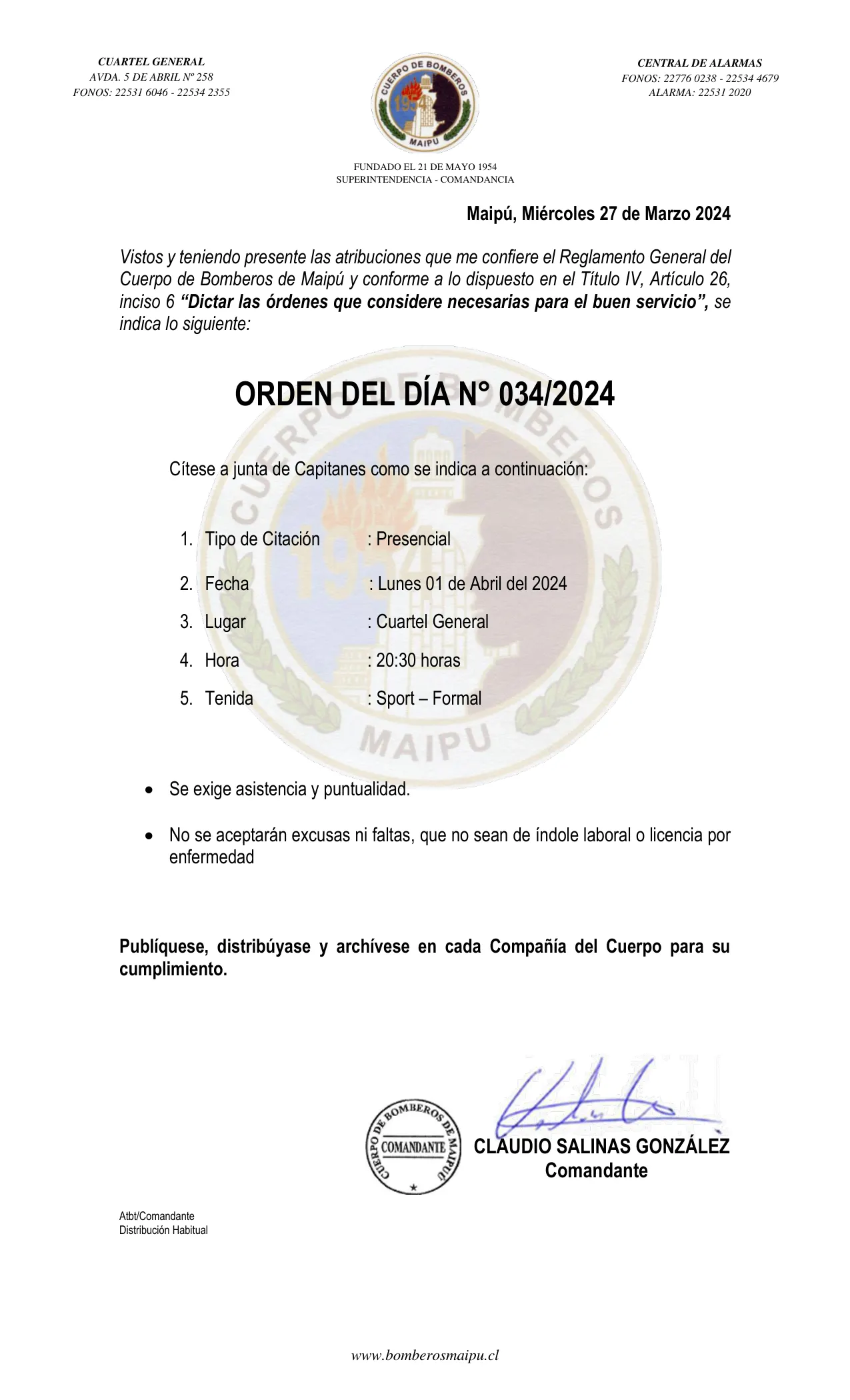Página 1 de Orden del Día N° 34/2024