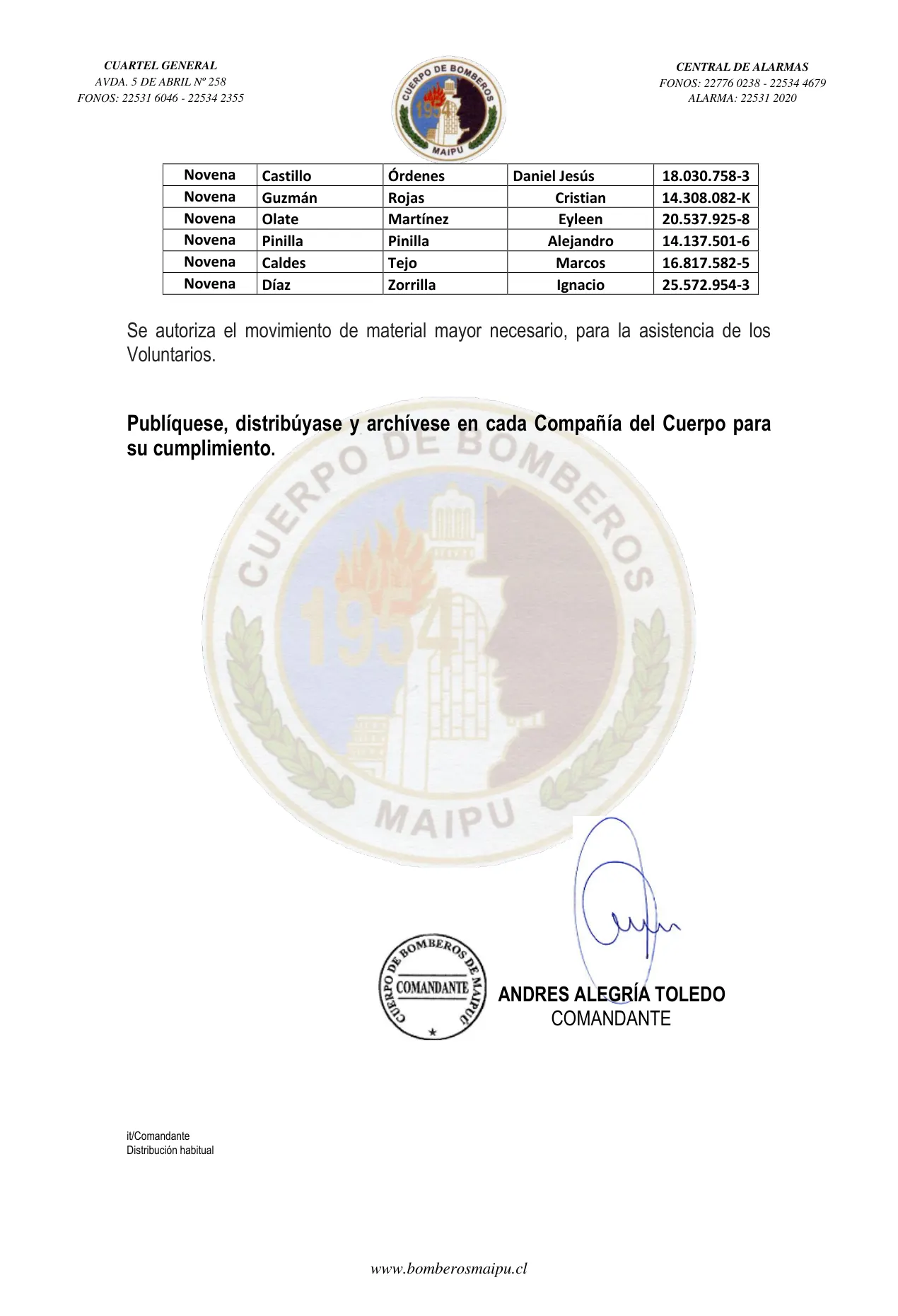 Página 2 de Orden del Día N° 50/2023