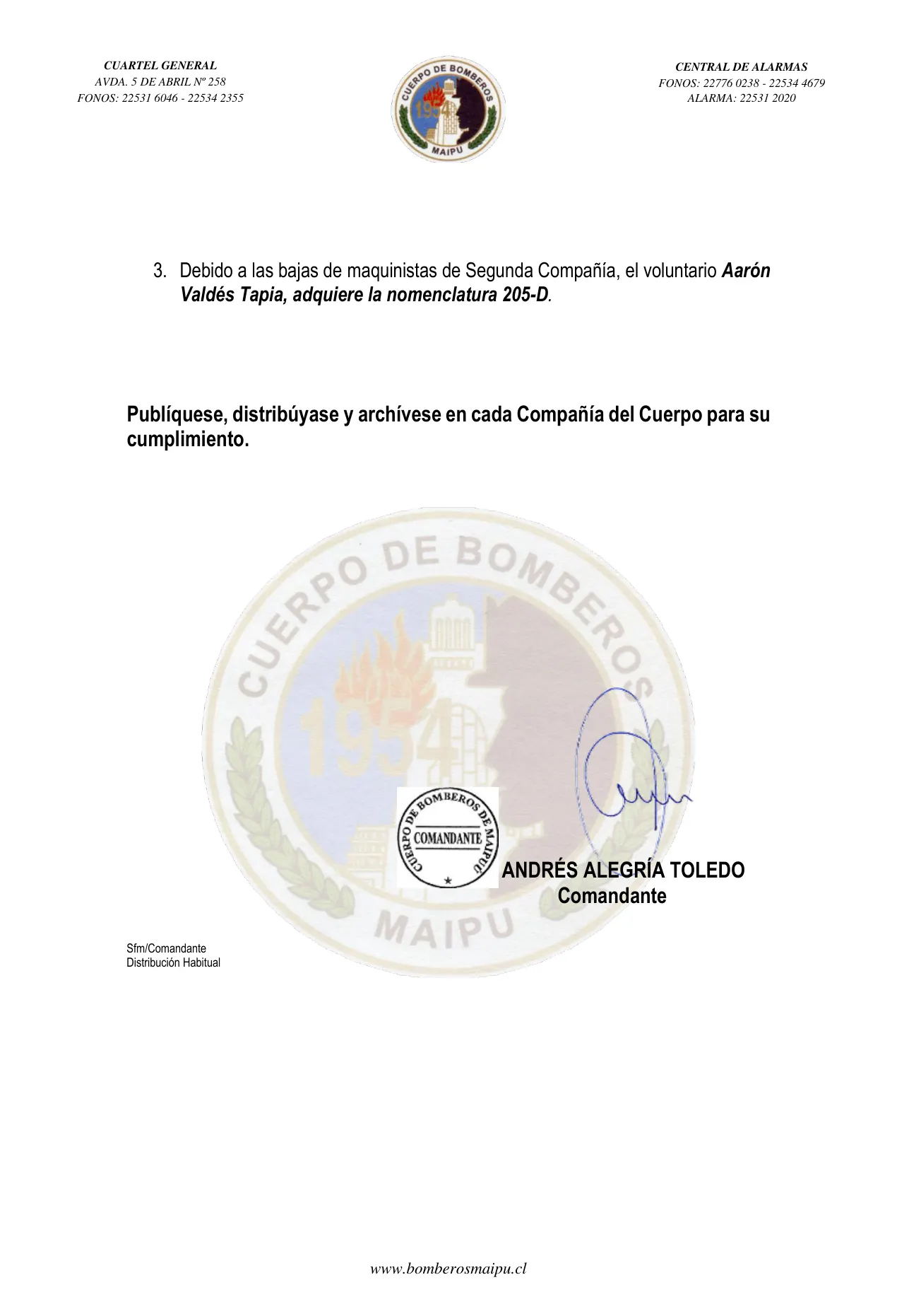 Página 2 de Orden del Día N° 143/2022