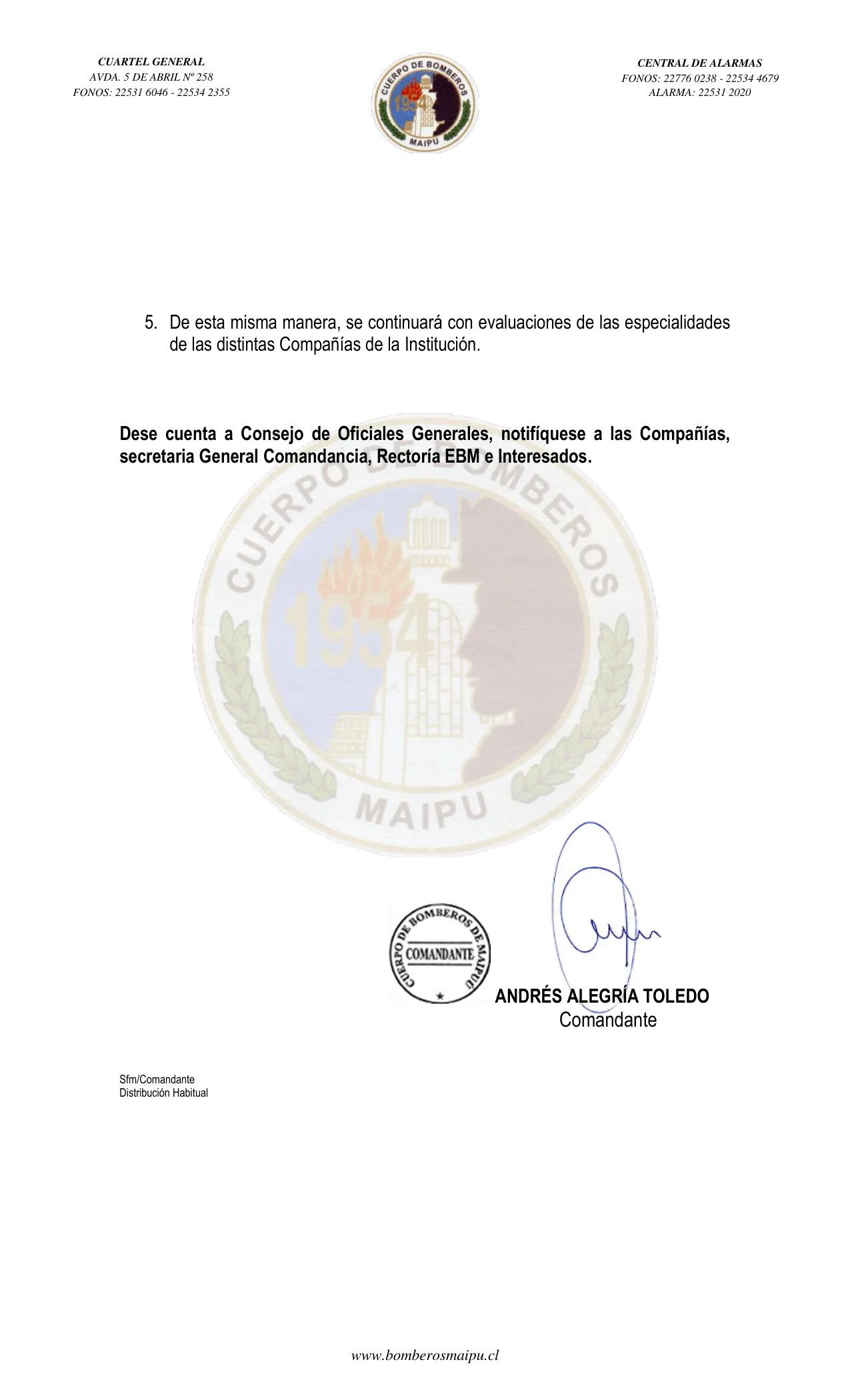 Página 2 de Orden del Día N° 191/2022