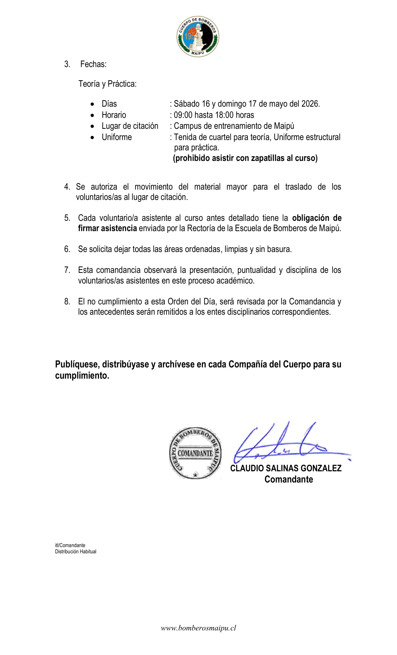 Página 2 de Orden del Día N° 54/2026