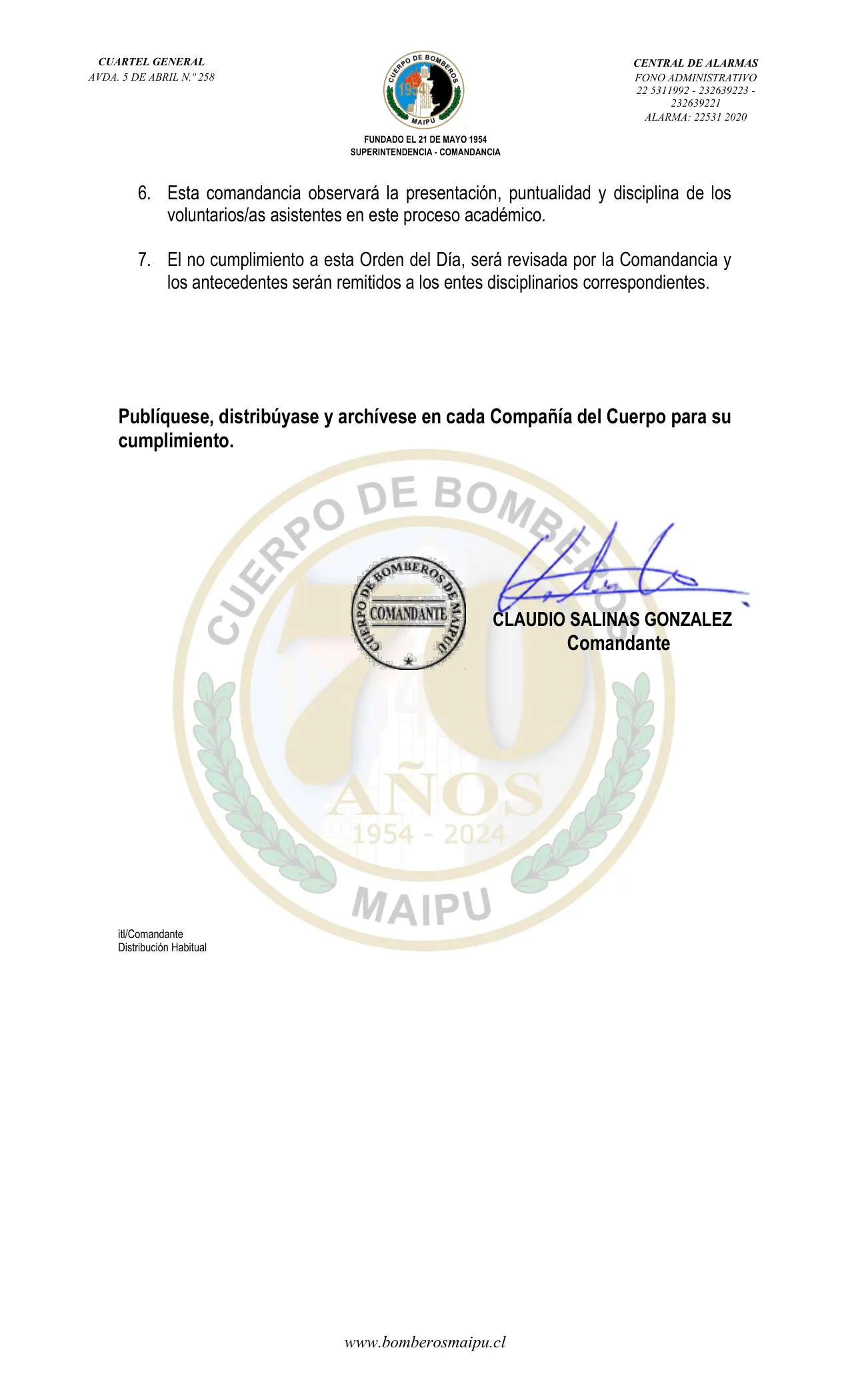 Página 2 de Orden del Día N° 104/2025