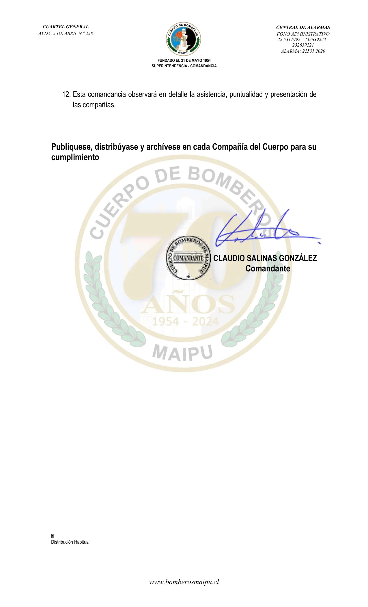 Página 2 de Orden del Día N° 105/2025