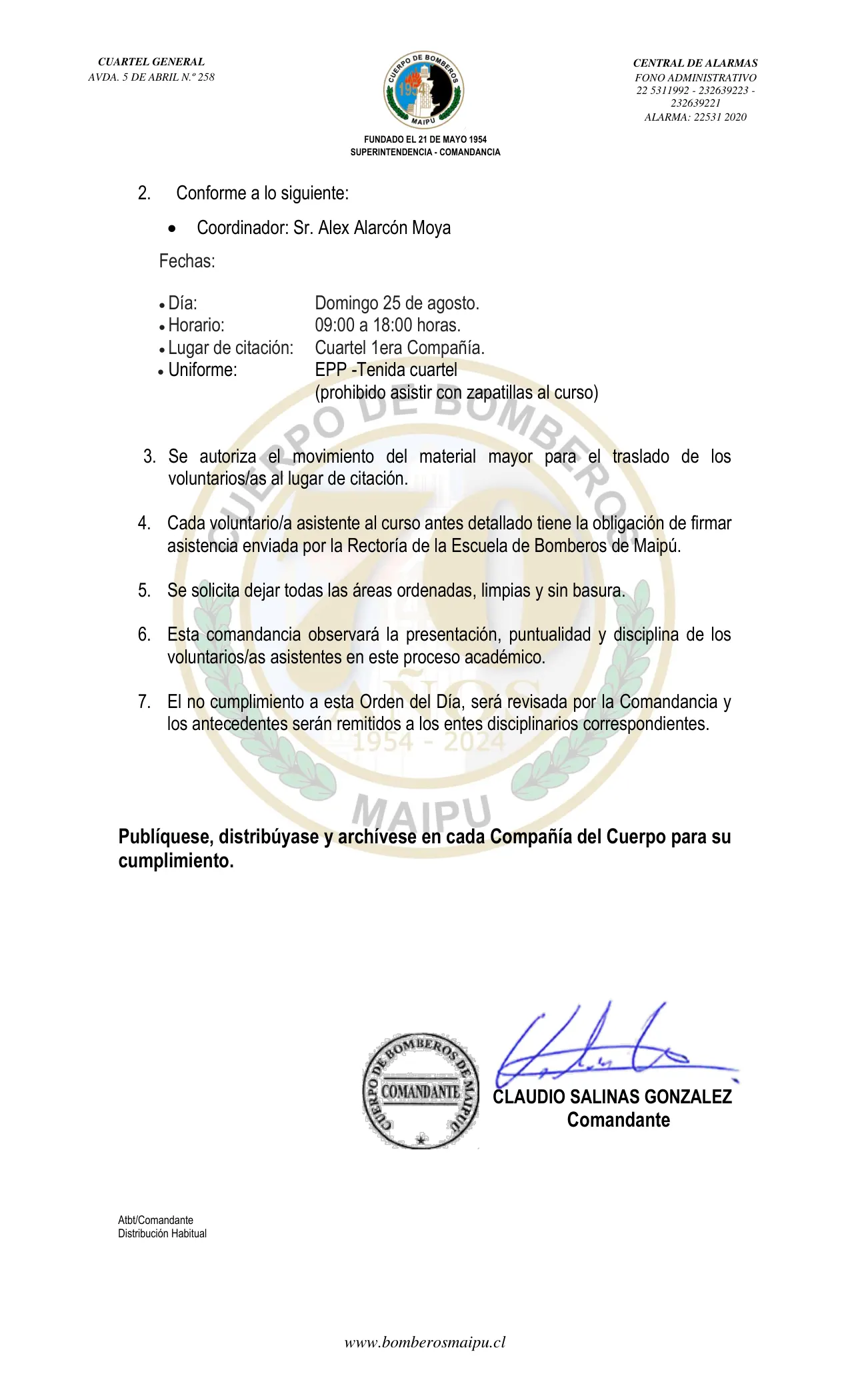 Página 2 de Orden del Día N° 111/2024