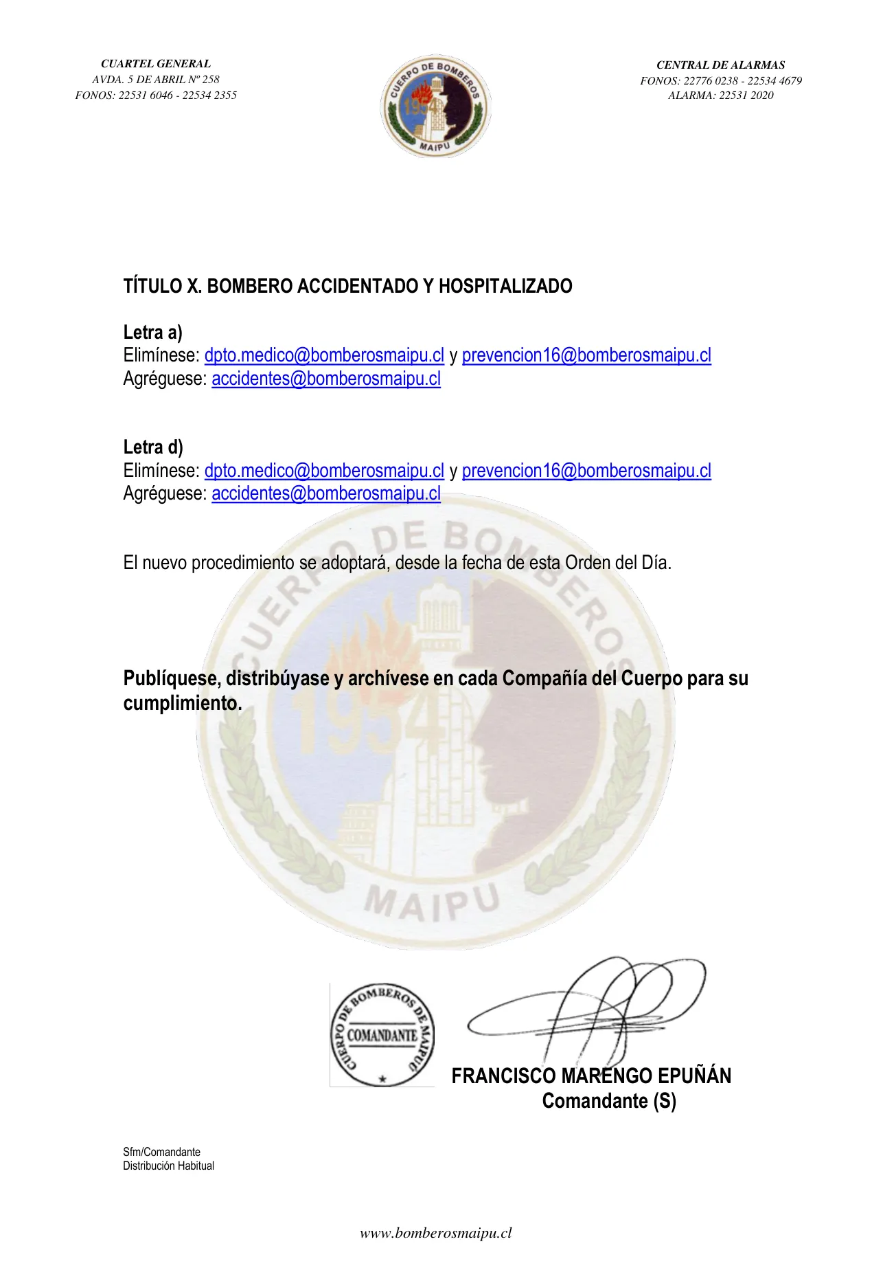 Página 2 de Orden del Día N° 182/2022