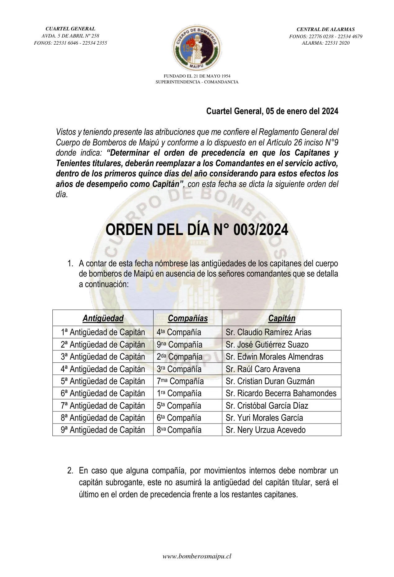 Página 1 de Orden del Día N° 3/2024