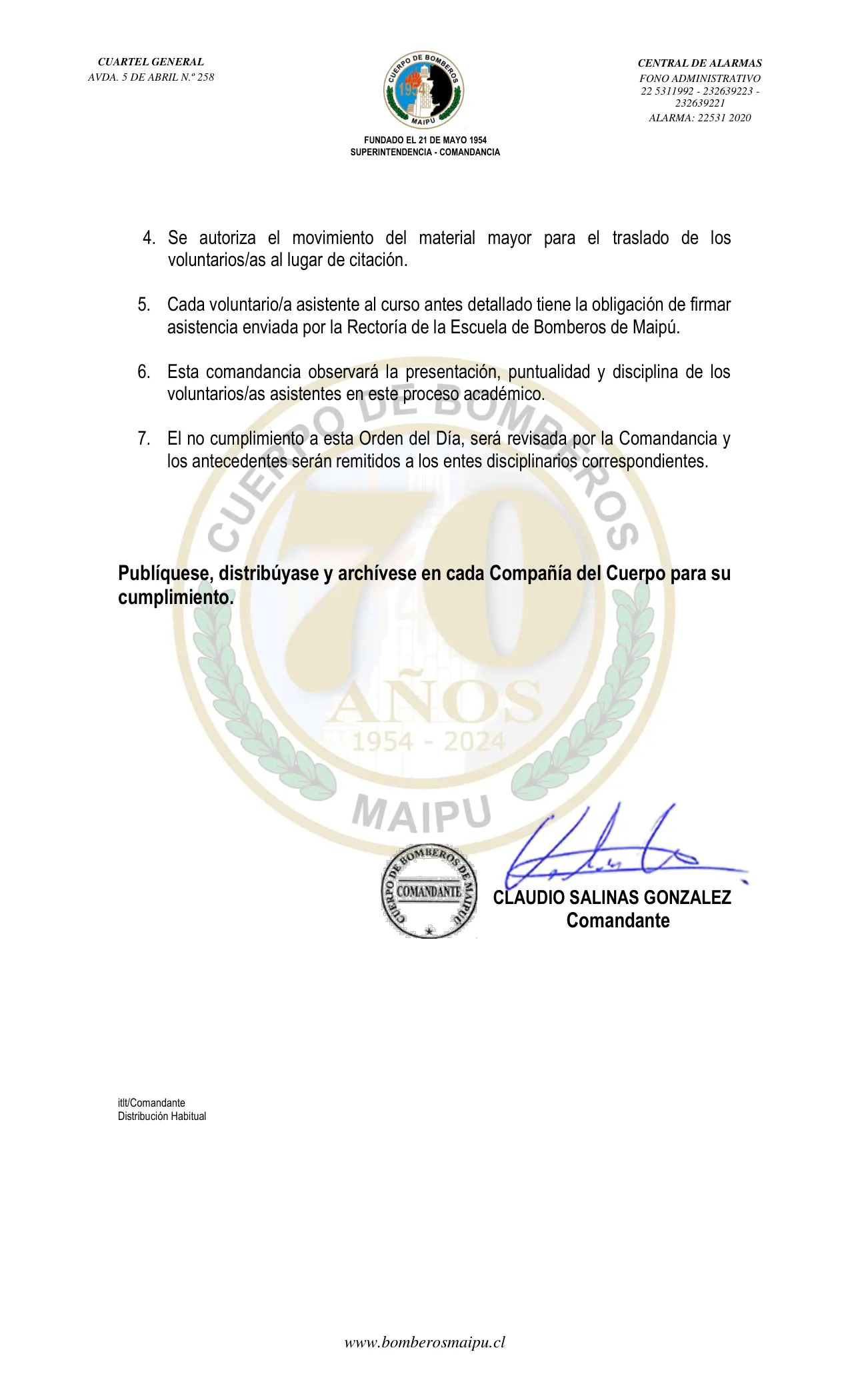 Página 2 de Orden del Día N° 67/2024