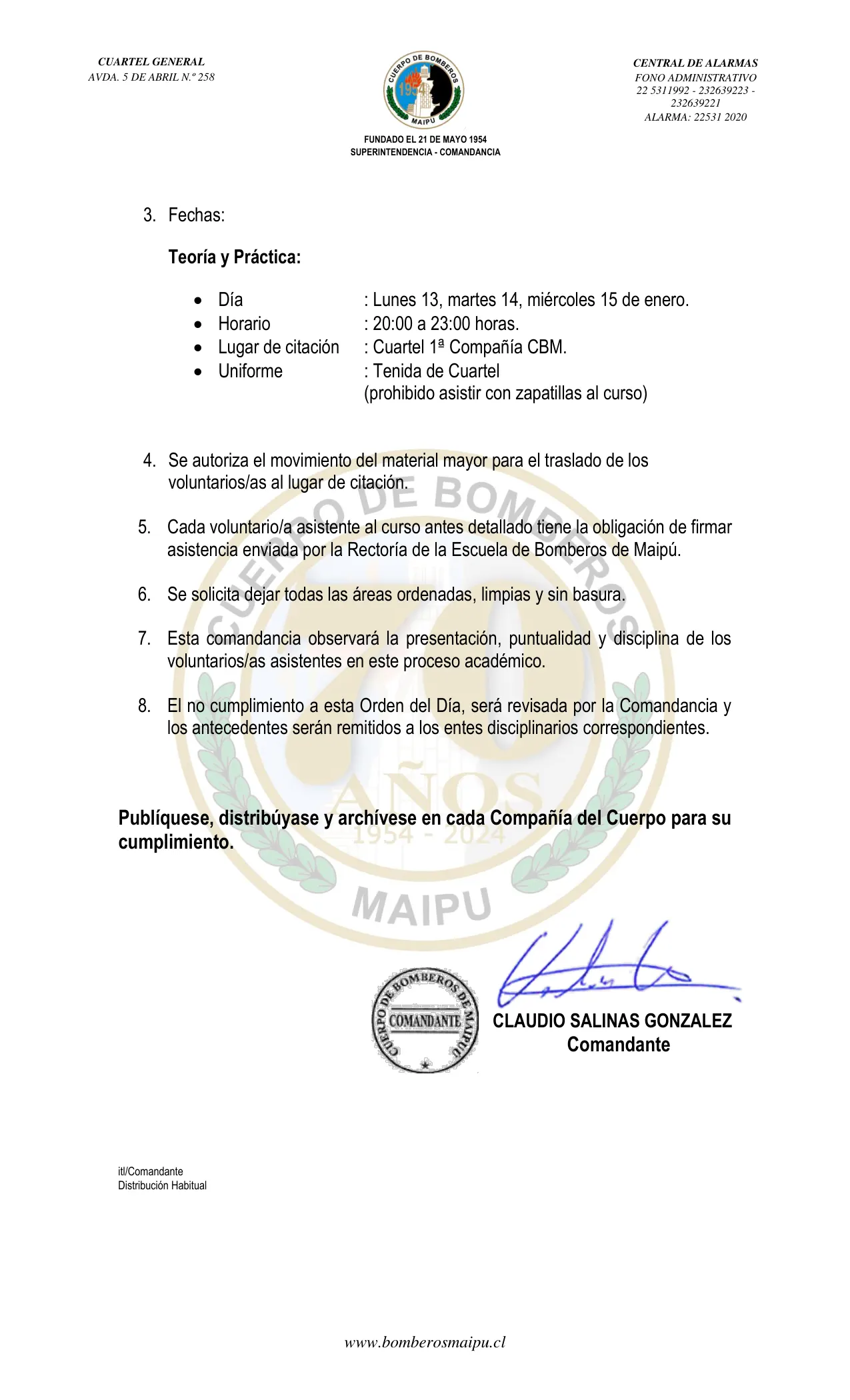 Página 2 de Orden del Día N° 4/2025
