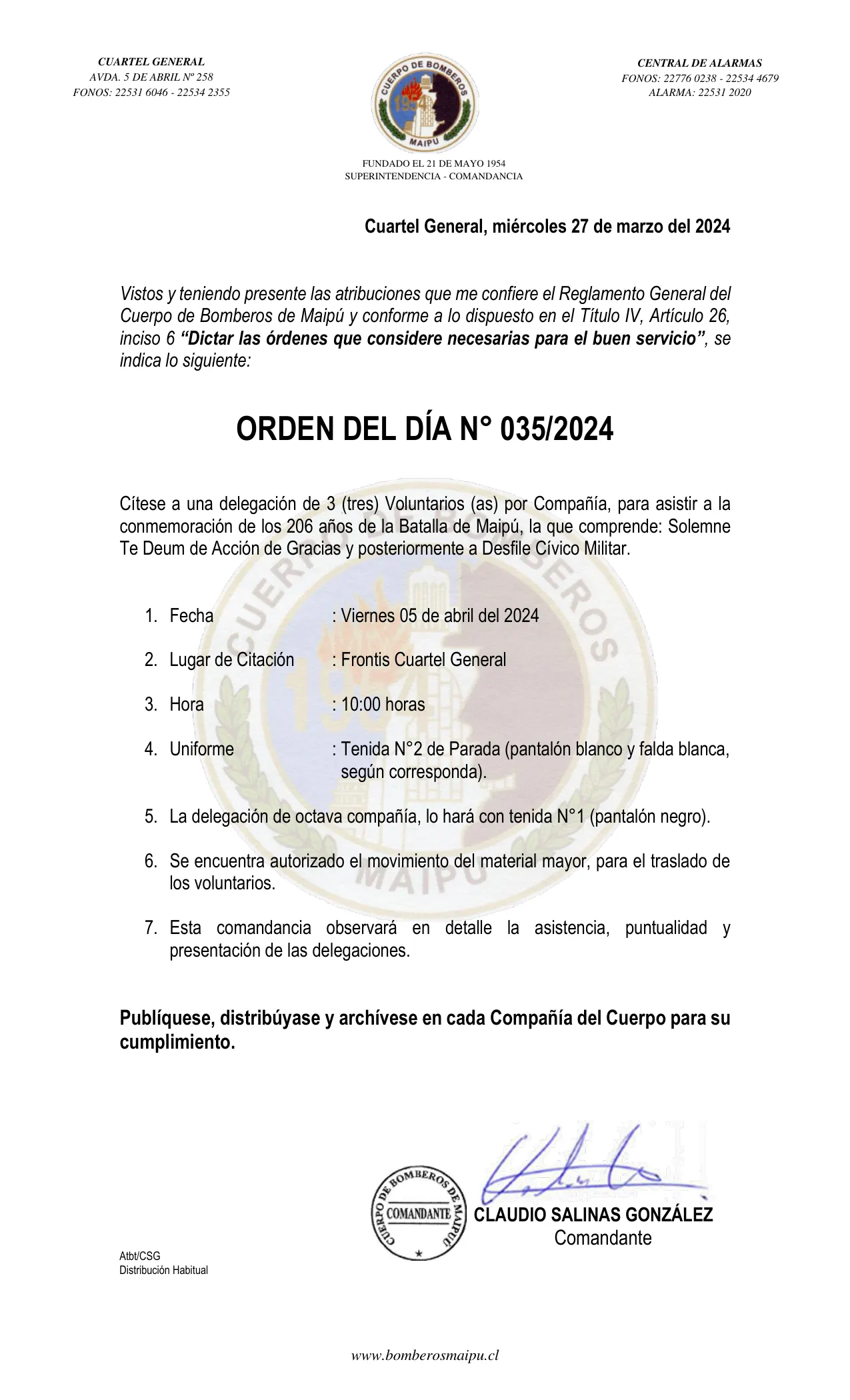Página 1 de Orden del Día N° 35/2024