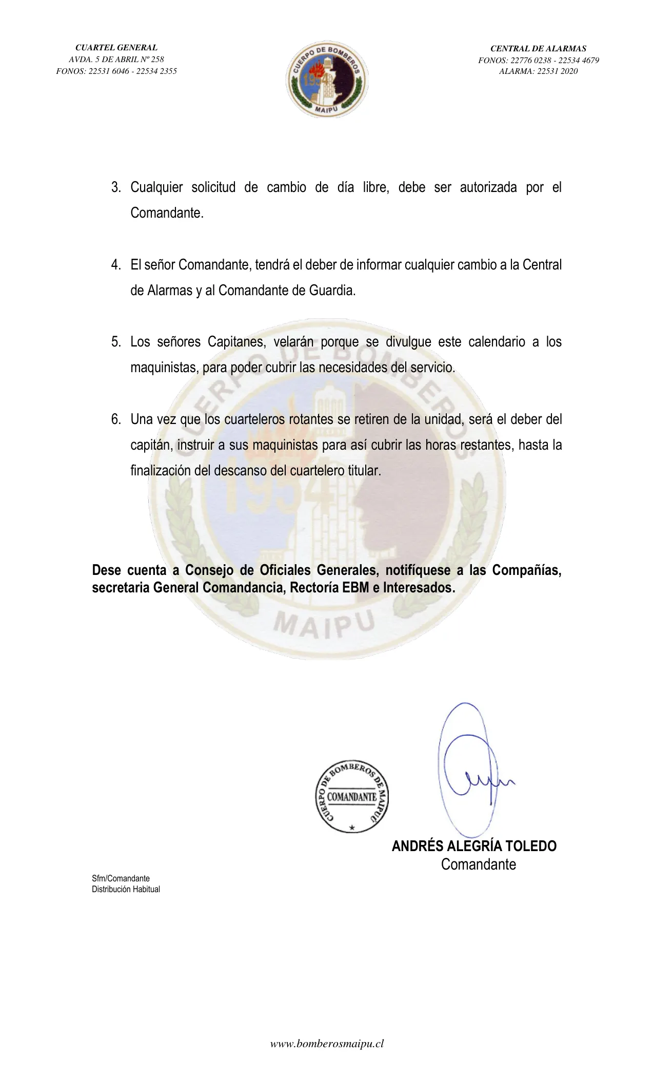 Página 2 de Orden del Día N° 137/2022