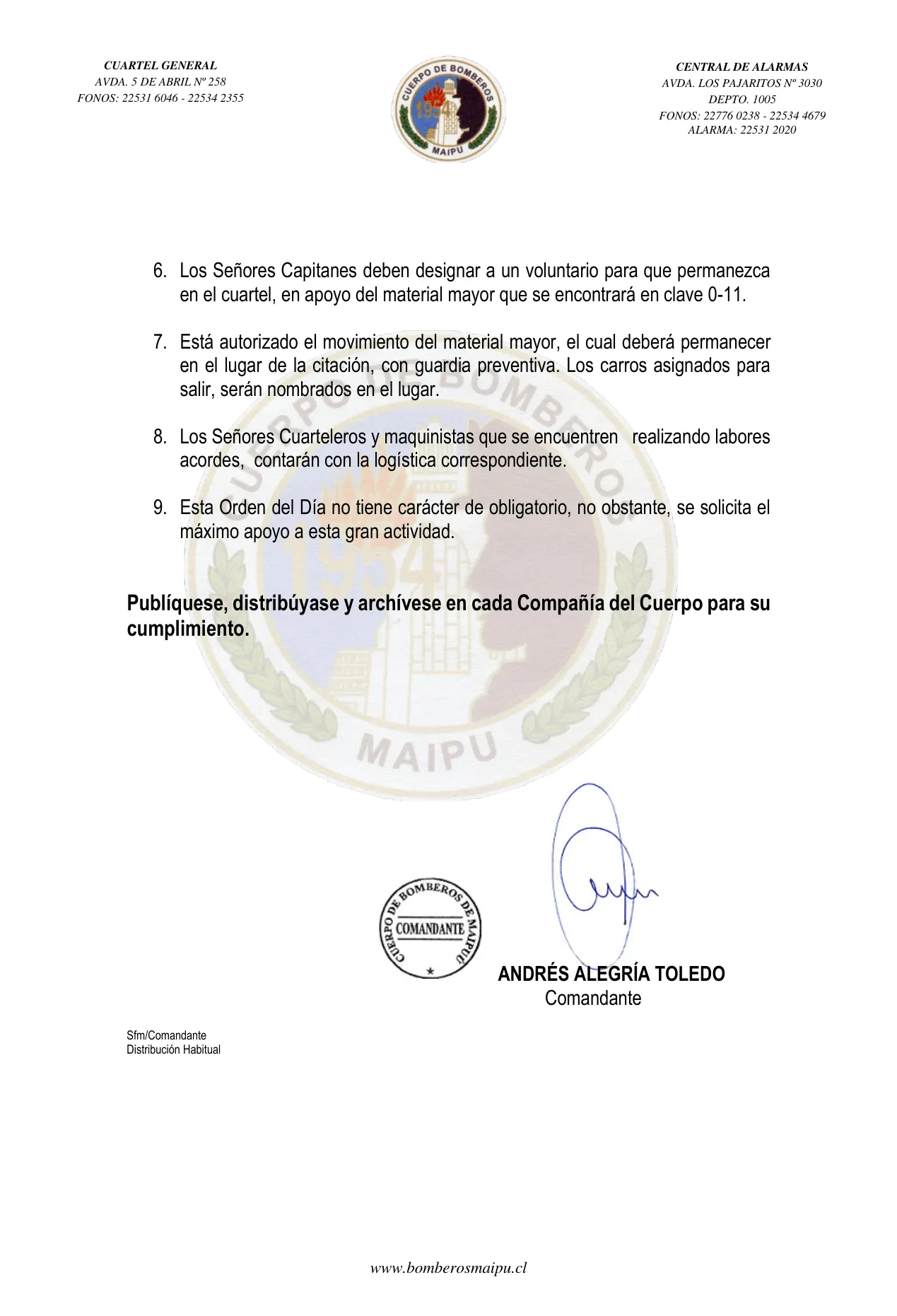Página 2 de Orden del Día N° 138/2022