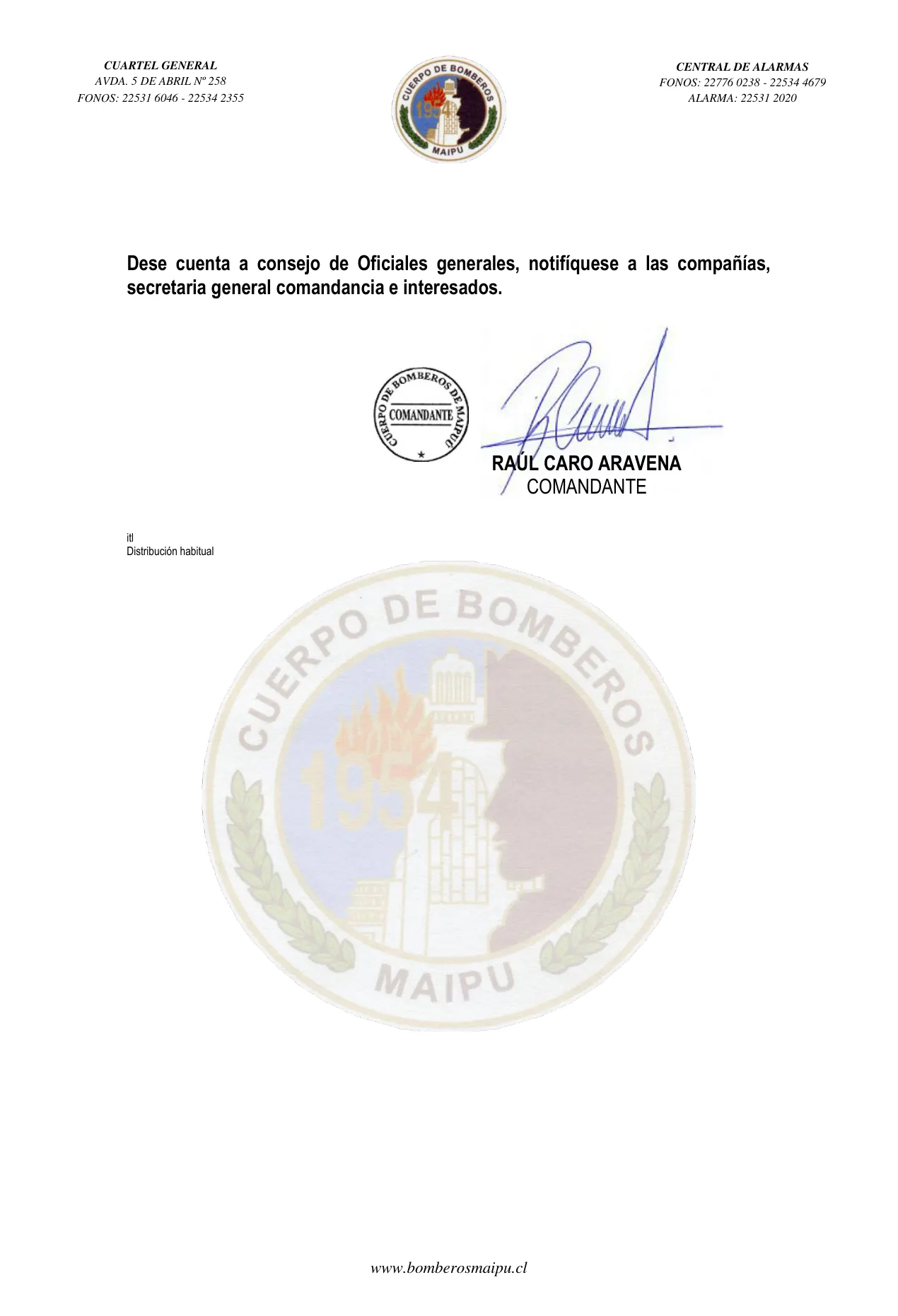Página 2 de Orden del Día N° 67/2021