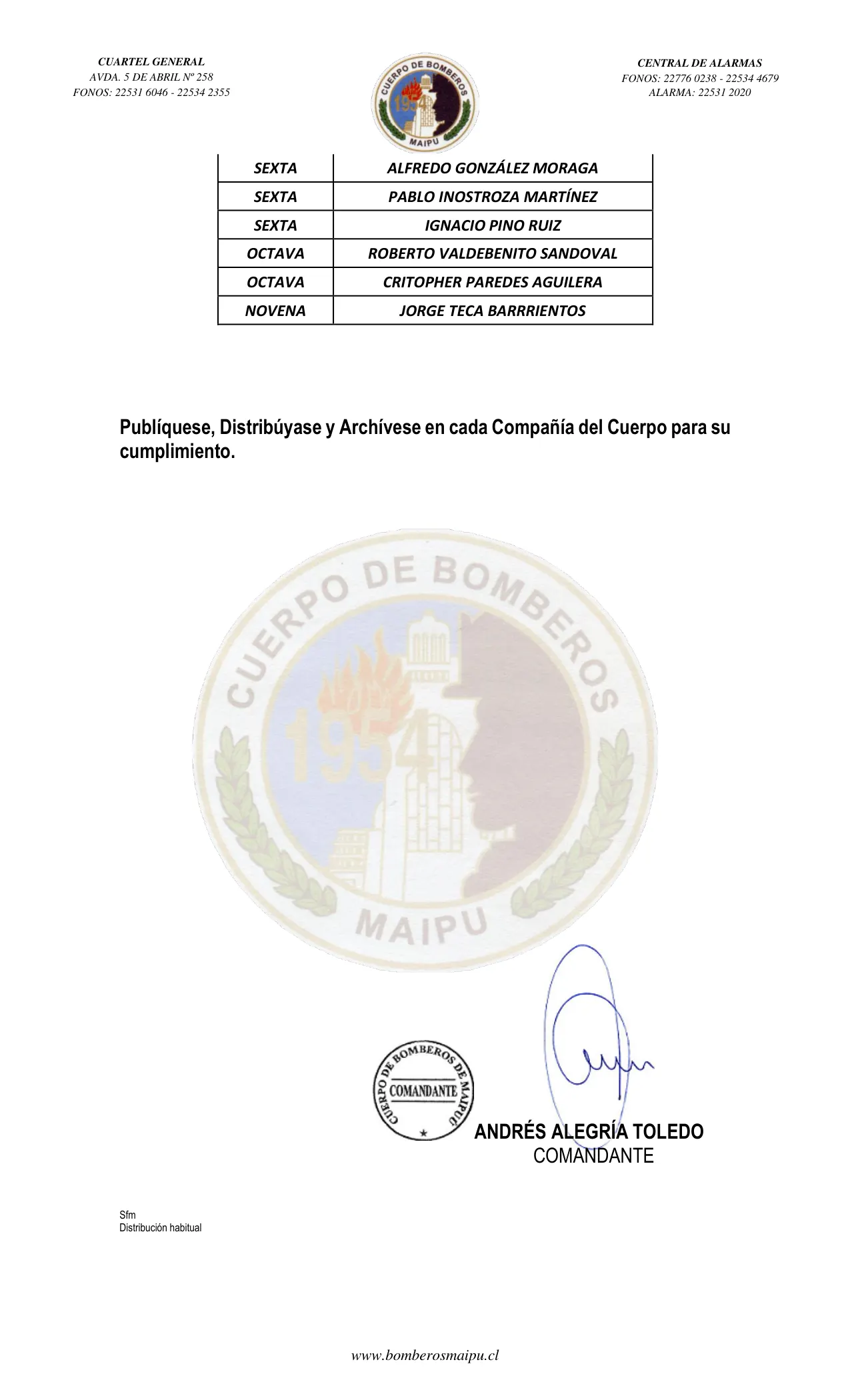 Página 2 de Orden del Día N° 114/2022