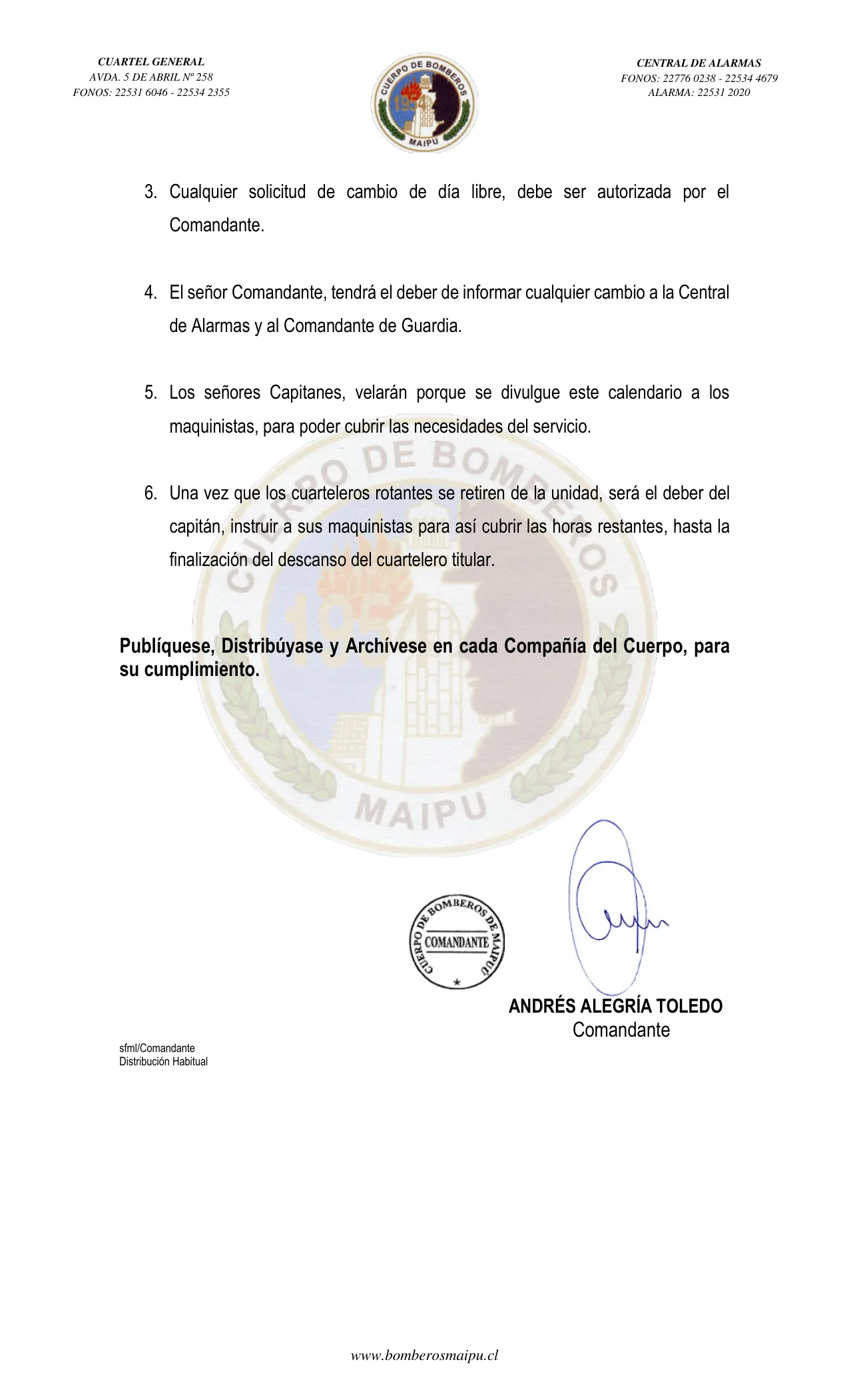 Página 2 de Orden del Día N° 169/2022