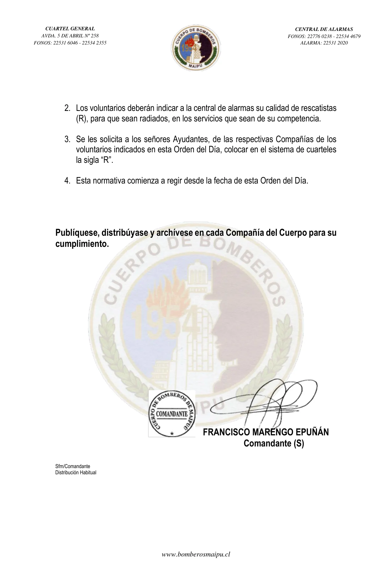 Página 2 de Orden del Día N° 180/2022