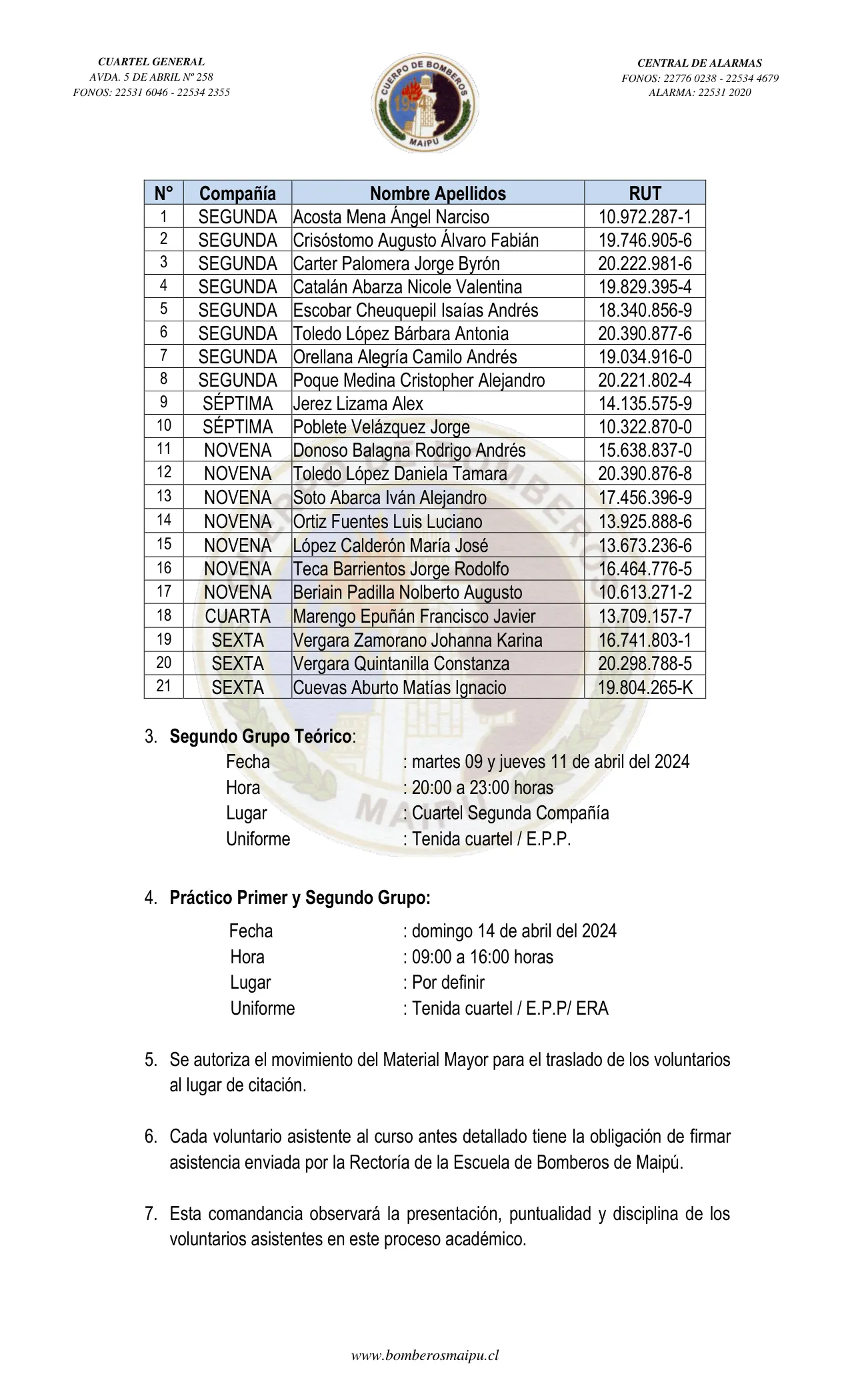 Página 2 de Orden del Día N° 40/2024