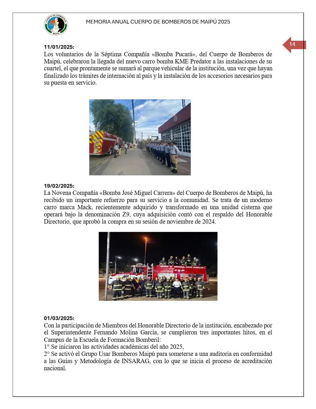 Página 14 de Memoria Anual 2025