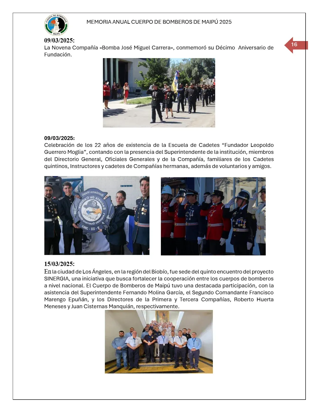 Página 16 de Memoria Anual 2025