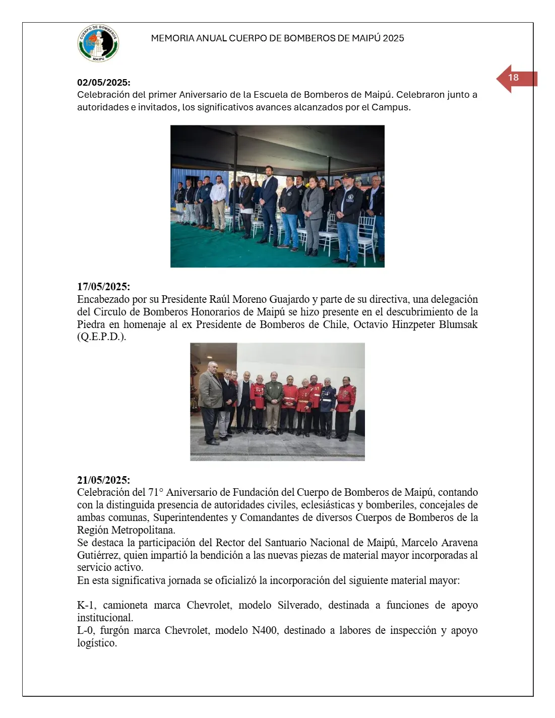 Página 18 de Memoria Anual 2025