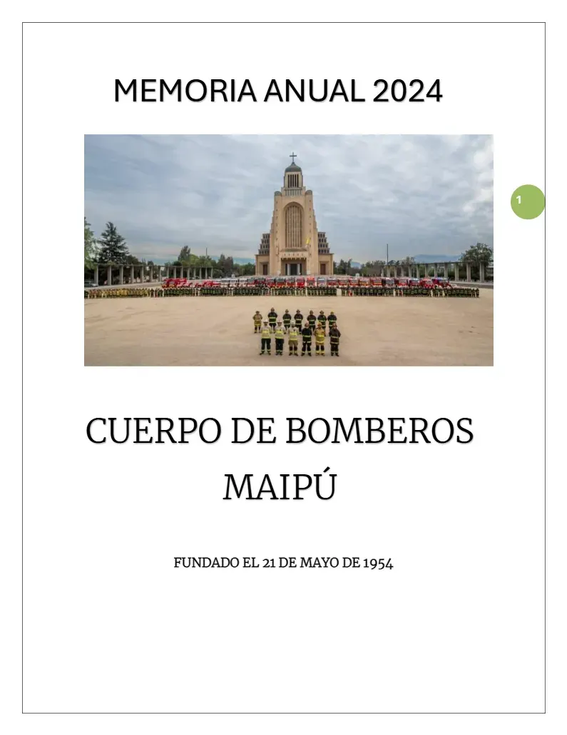 Página 1 de Memoria Anual 2024