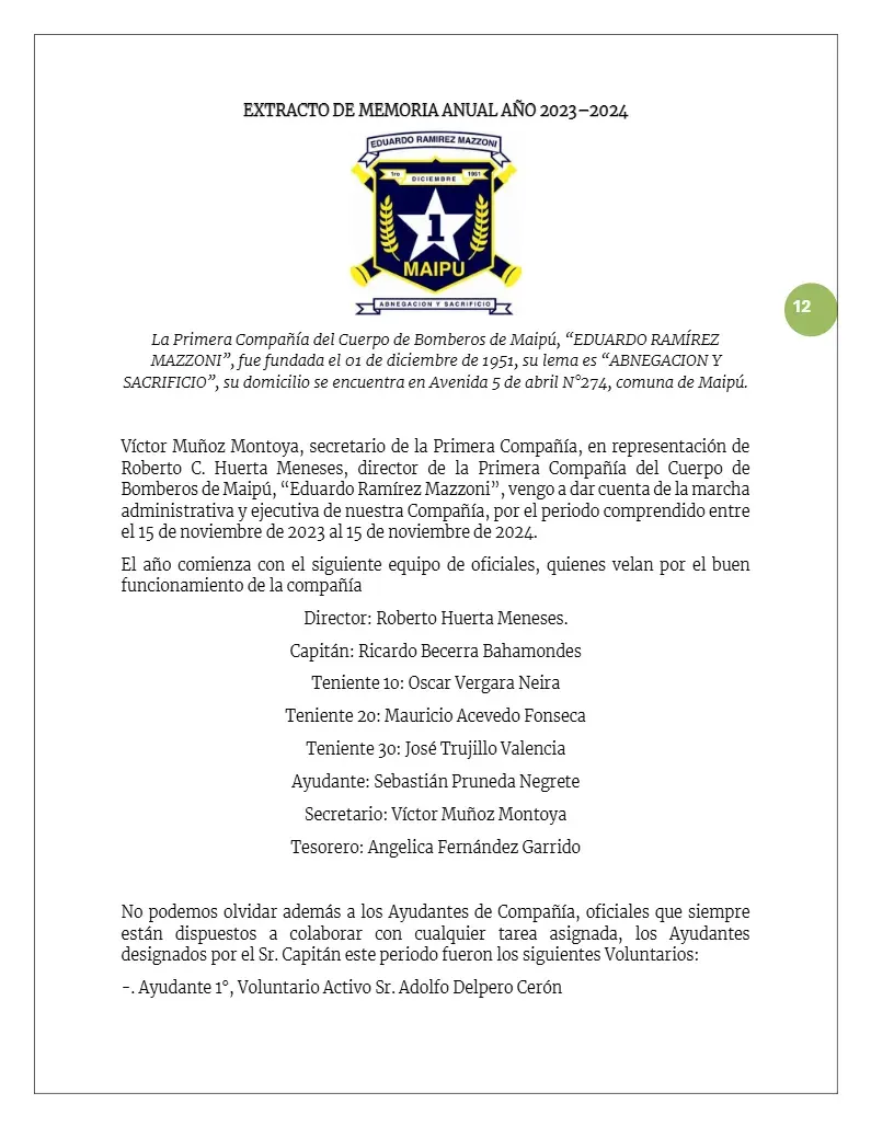 Página 12 de Memoria Anual 2024