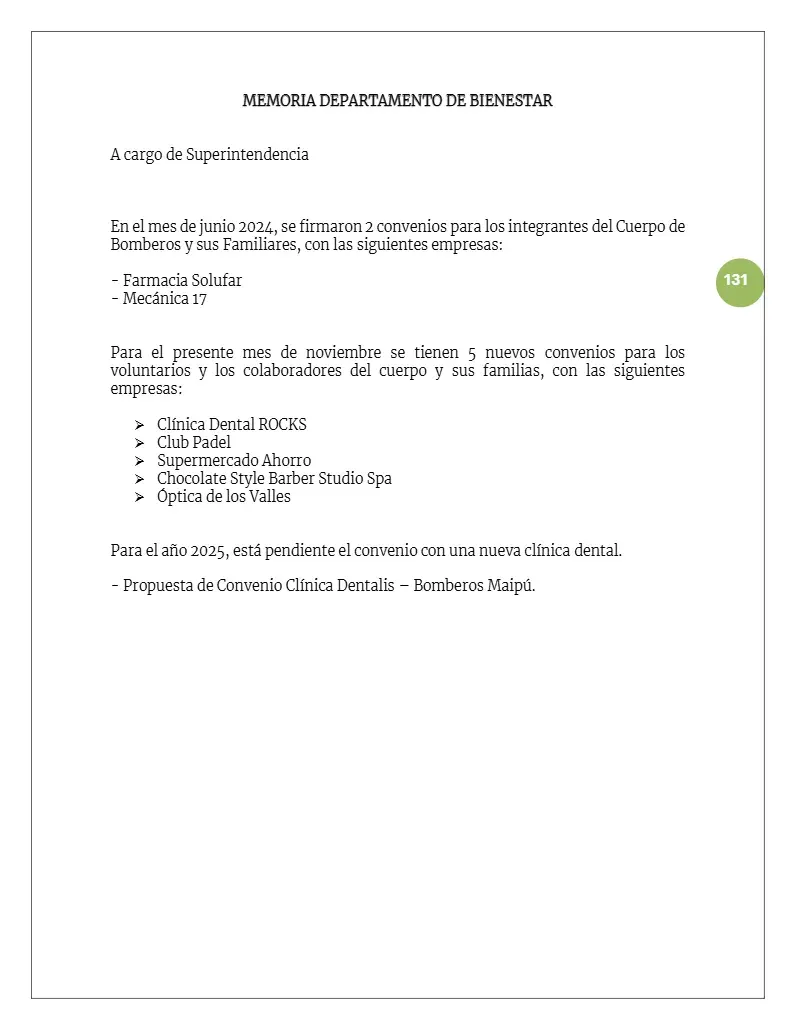 Página 131 de Memoria Anual 2024