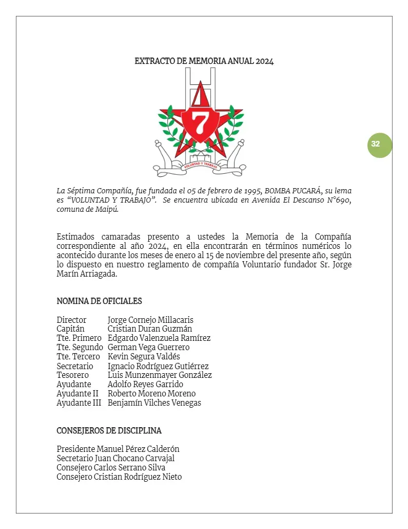 Página 32 de Memoria Anual 2024