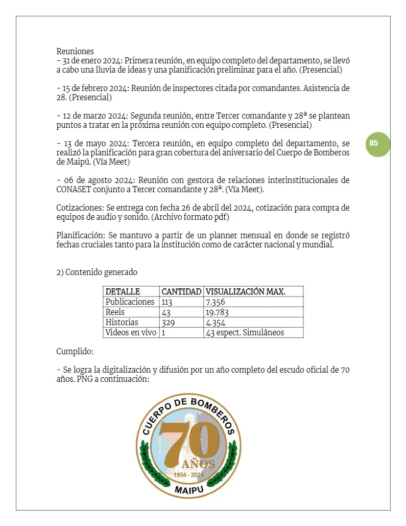 Página 85 de Memoria Anual 2024
